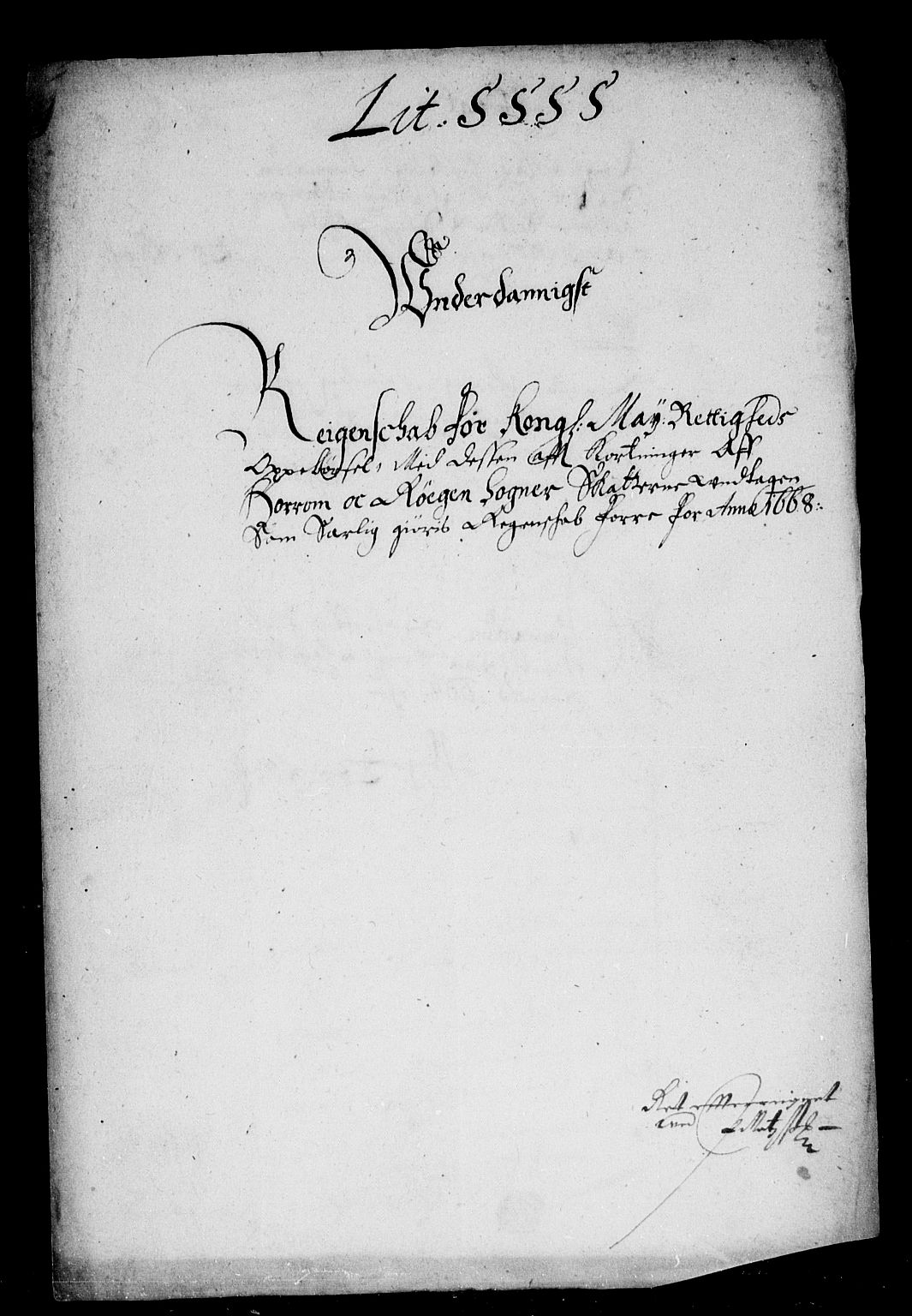 Rentekammeret inntil 1814, Reviderte regnskaper, Stiftamtstueregnskaper, Landkommissariatet på Akershus og Akershus stiftamt, AV/RA-EA-5869/R/Rb/L0053: Akershus stiftamt, 1668
