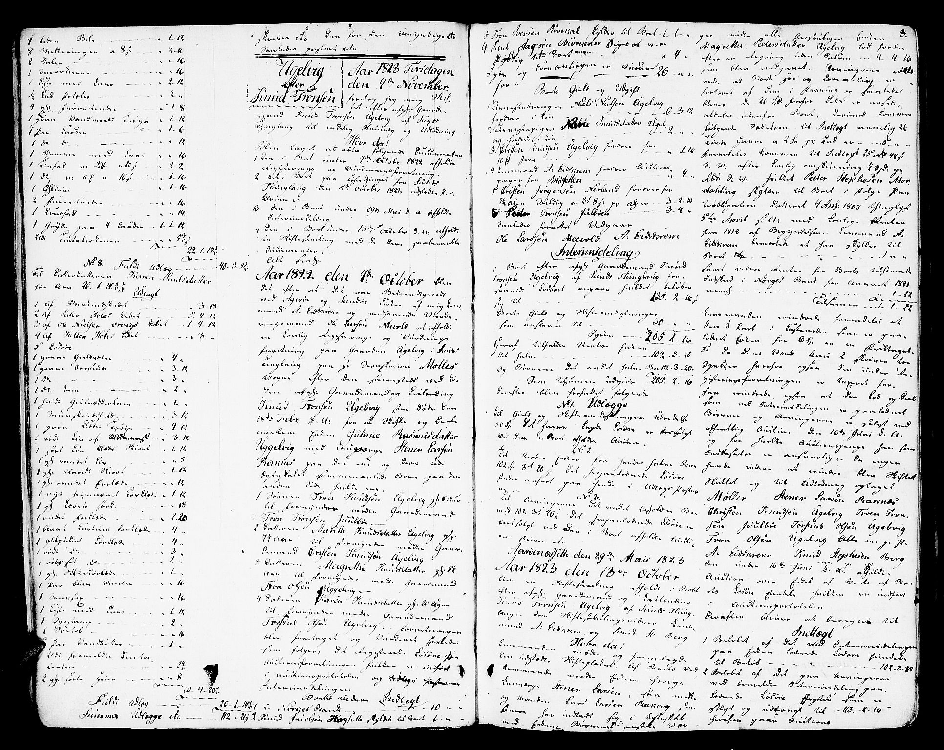 Romsdal sorenskriveri, AV/SAT-A-4149/1/3/3A/L0016: Skifteutlodnings Protokoll 2, 1823-1831, p. 8