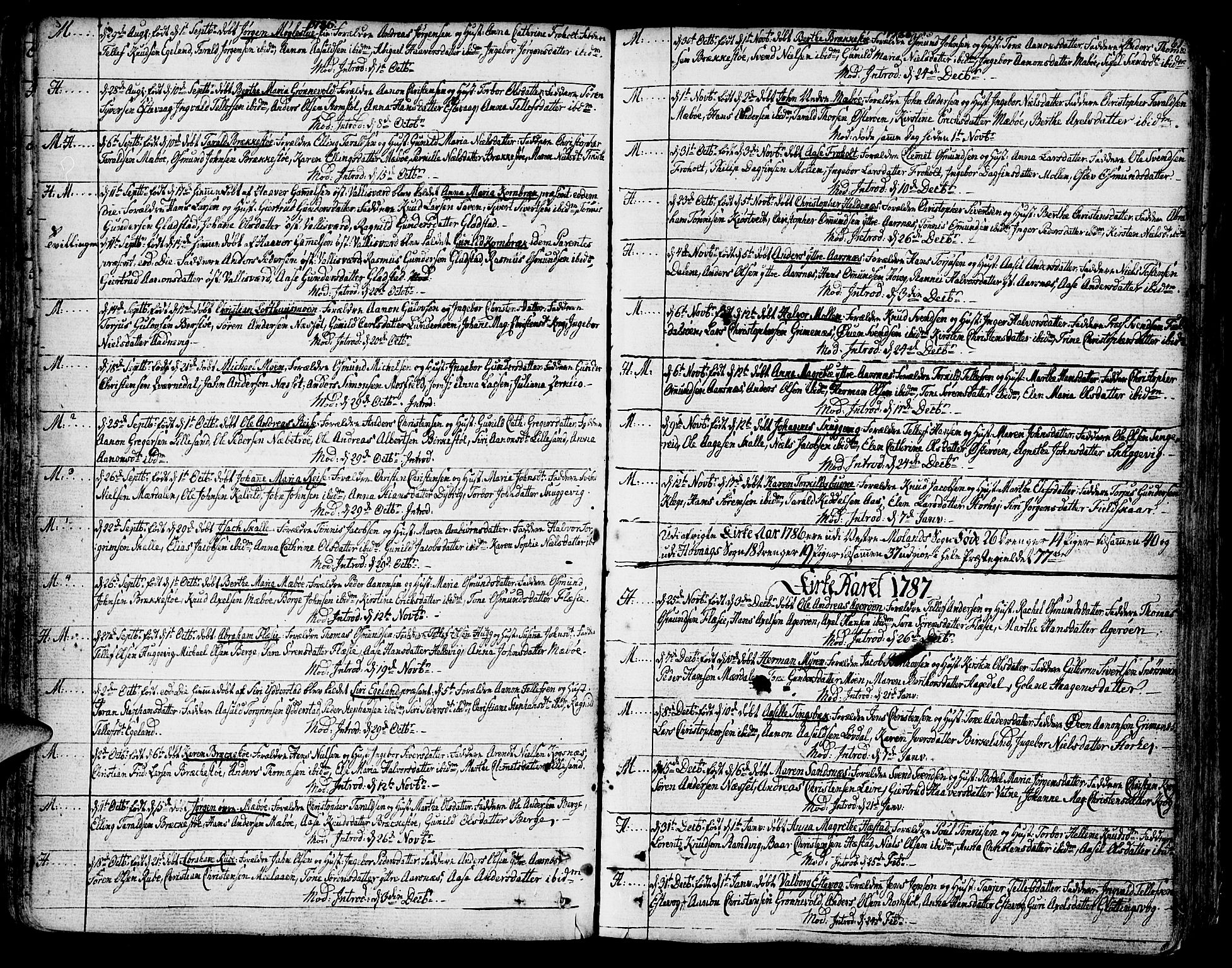 Vestre Moland sokneprestkontor, AV/SAK-1111-0046/F/Fa/Fab/L0002: Parish register (official) no. A 2, 1760-1816, p. 61