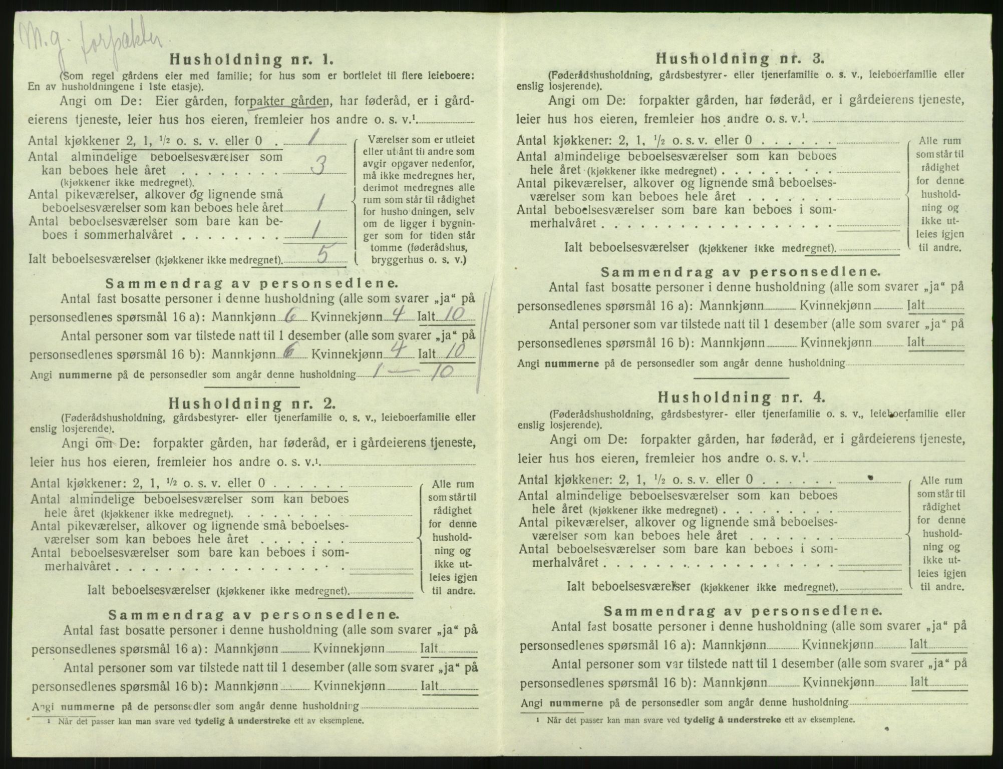 SAK, 1920 census for Søndeled, 1920, p. 1092