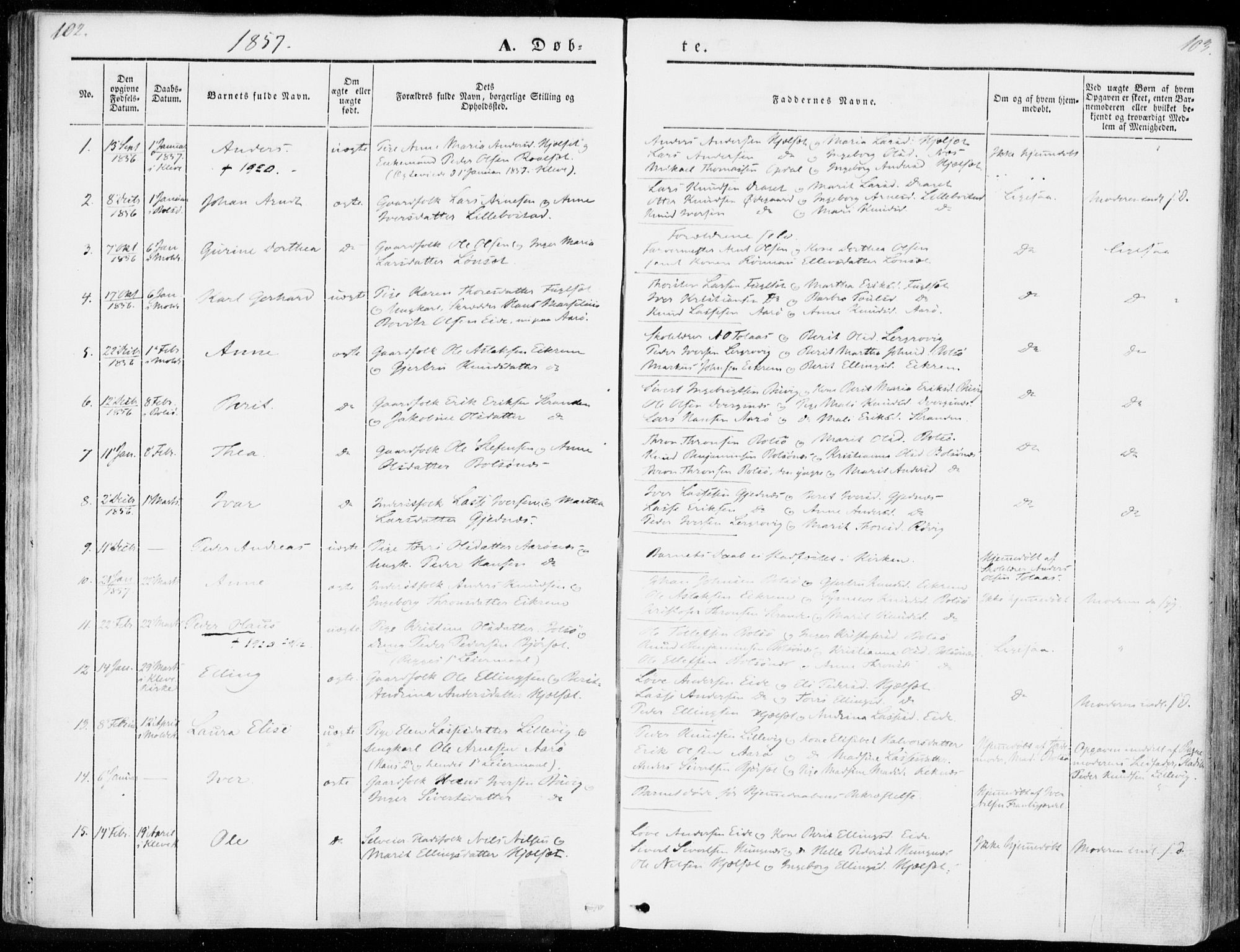 Ministerialprotokoller, klokkerbøker og fødselsregistre - Møre og Romsdal, AV/SAT-A-1454/555/L0653: Parish register (official) no. 555A04, 1843-1869, p. 102-103