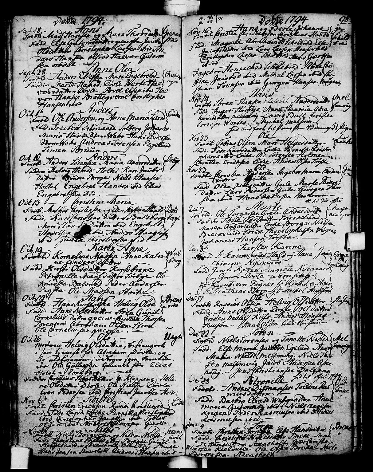 Stokke kirkebøker, SAKO/A-320/F/Fa/L0003: Parish register (official) no. I 3, 1771-1803, p. 98