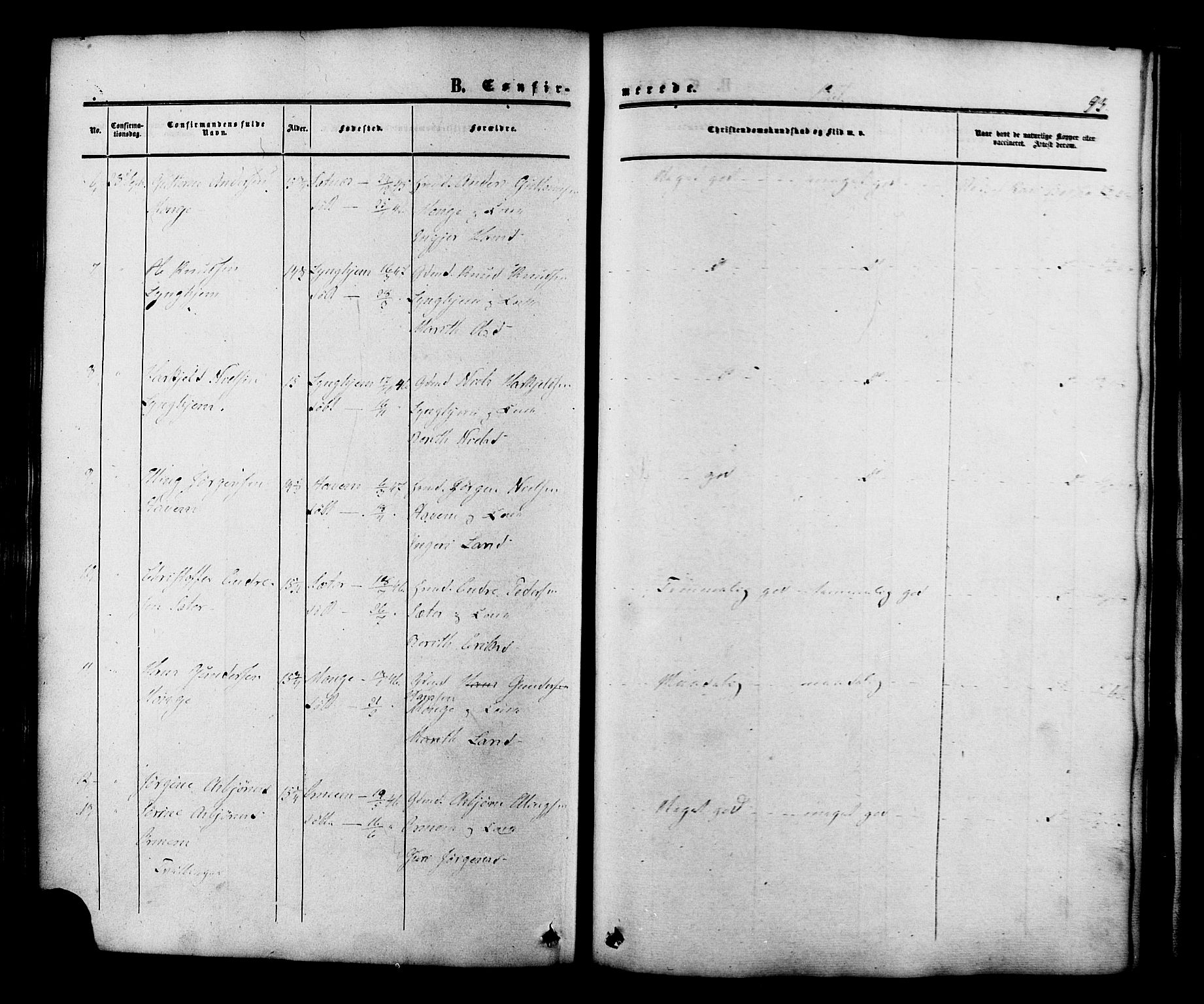 Ministerialprotokoller, klokkerbøker og fødselsregistre - Møre og Romsdal, AV/SAT-A-1454/546/L0594: Parish register (official) no. 546A02, 1854-1882, p. 93