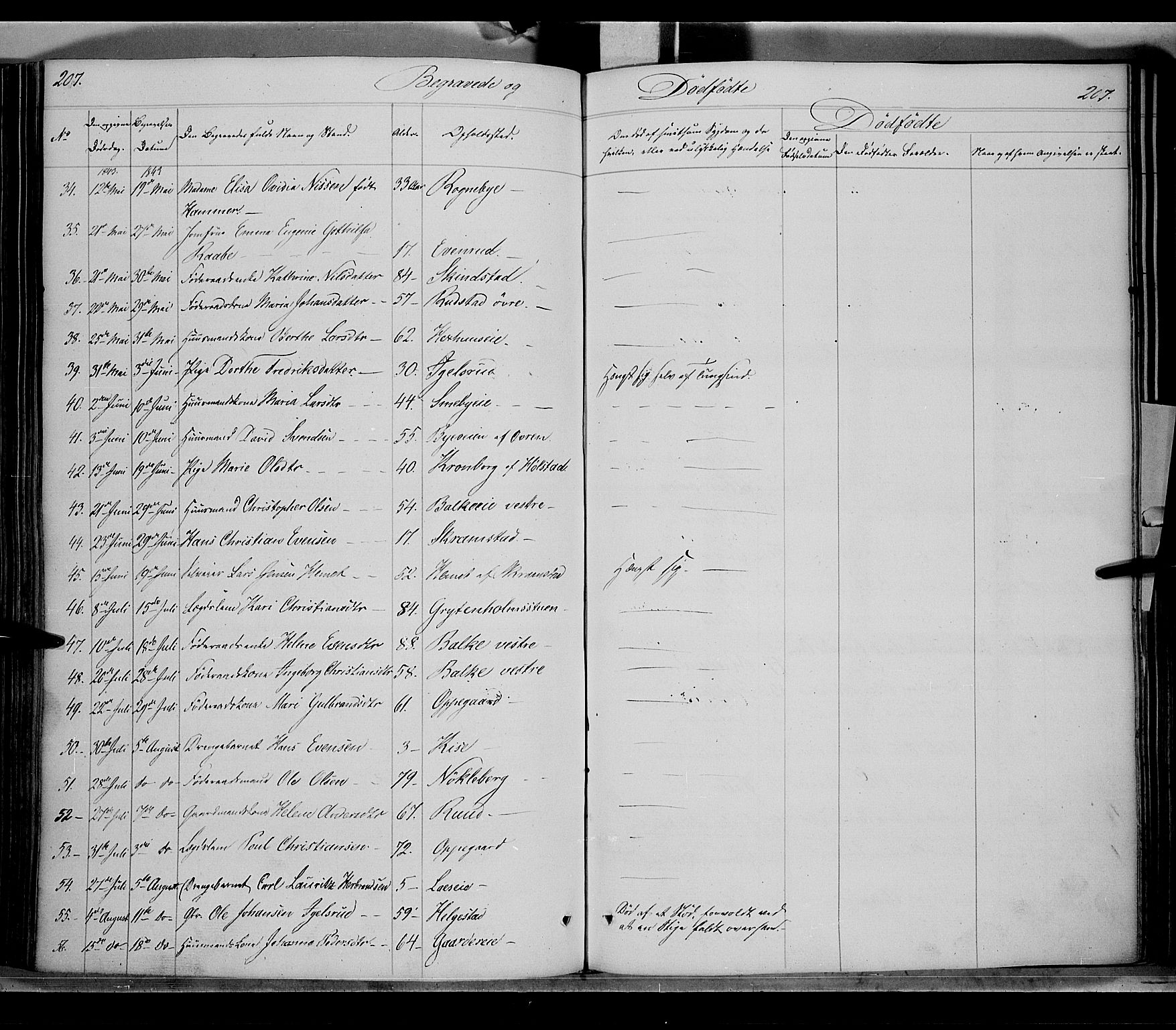 Østre Toten prestekontor, SAH/PREST-104/H/Ha/Haa/L0002: Parish register (official) no. 2, 1840-1847, p. 207