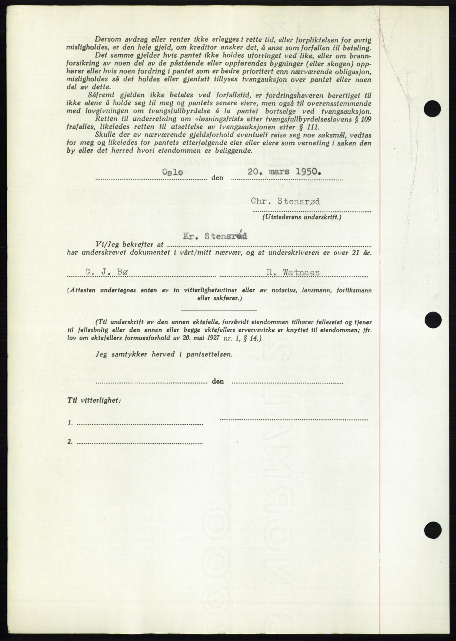 Moss sorenskriveri, AV/SAO-A-10168: Mortgage book no. B24, 1950-1950, Diary no: : 943/1950