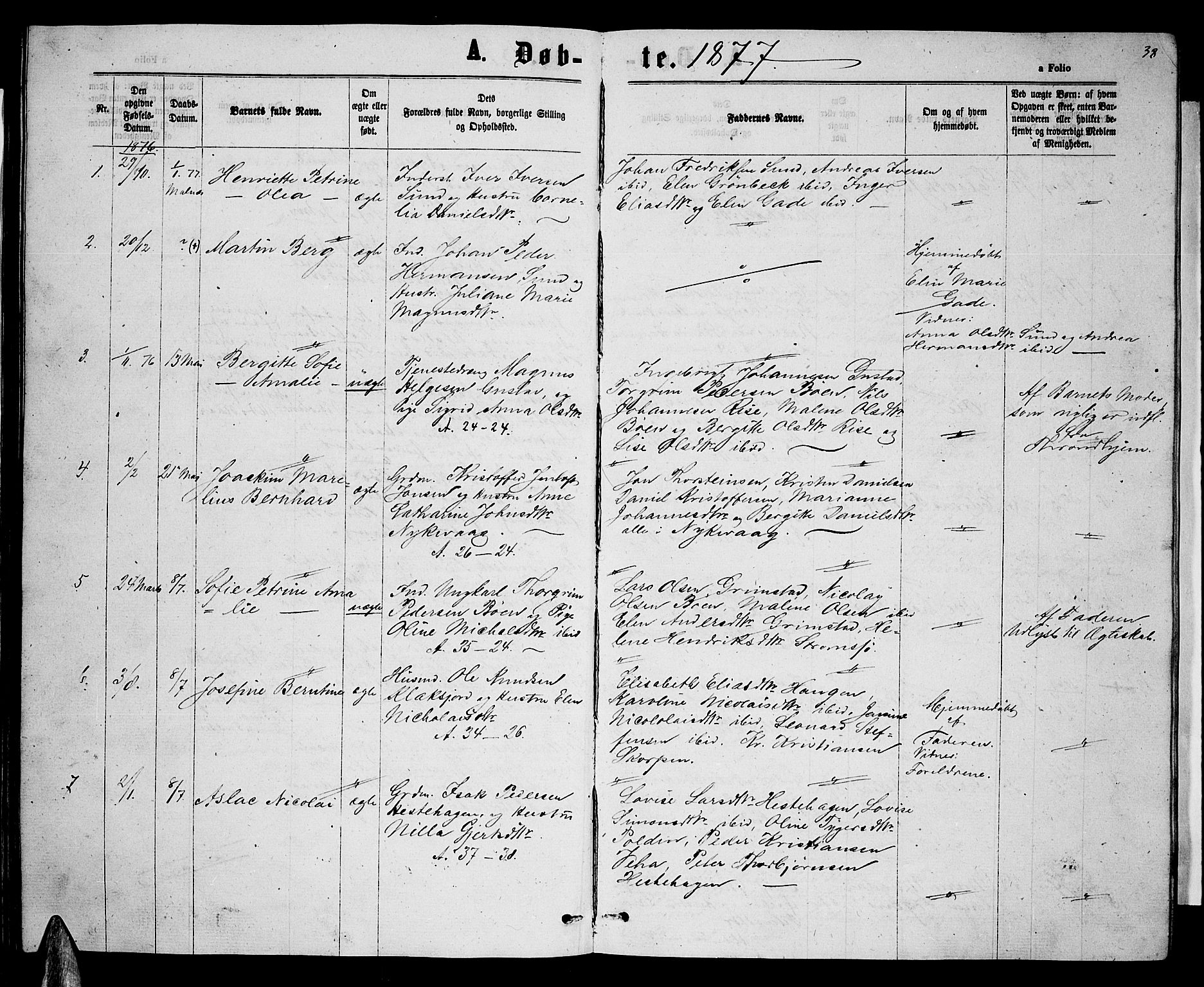 Ministerialprotokoller, klokkerbøker og fødselsregistre - Nordland, SAT/A-1459/892/L1324: Parish register (copy) no. 892C01, 1865-1879, p. 38