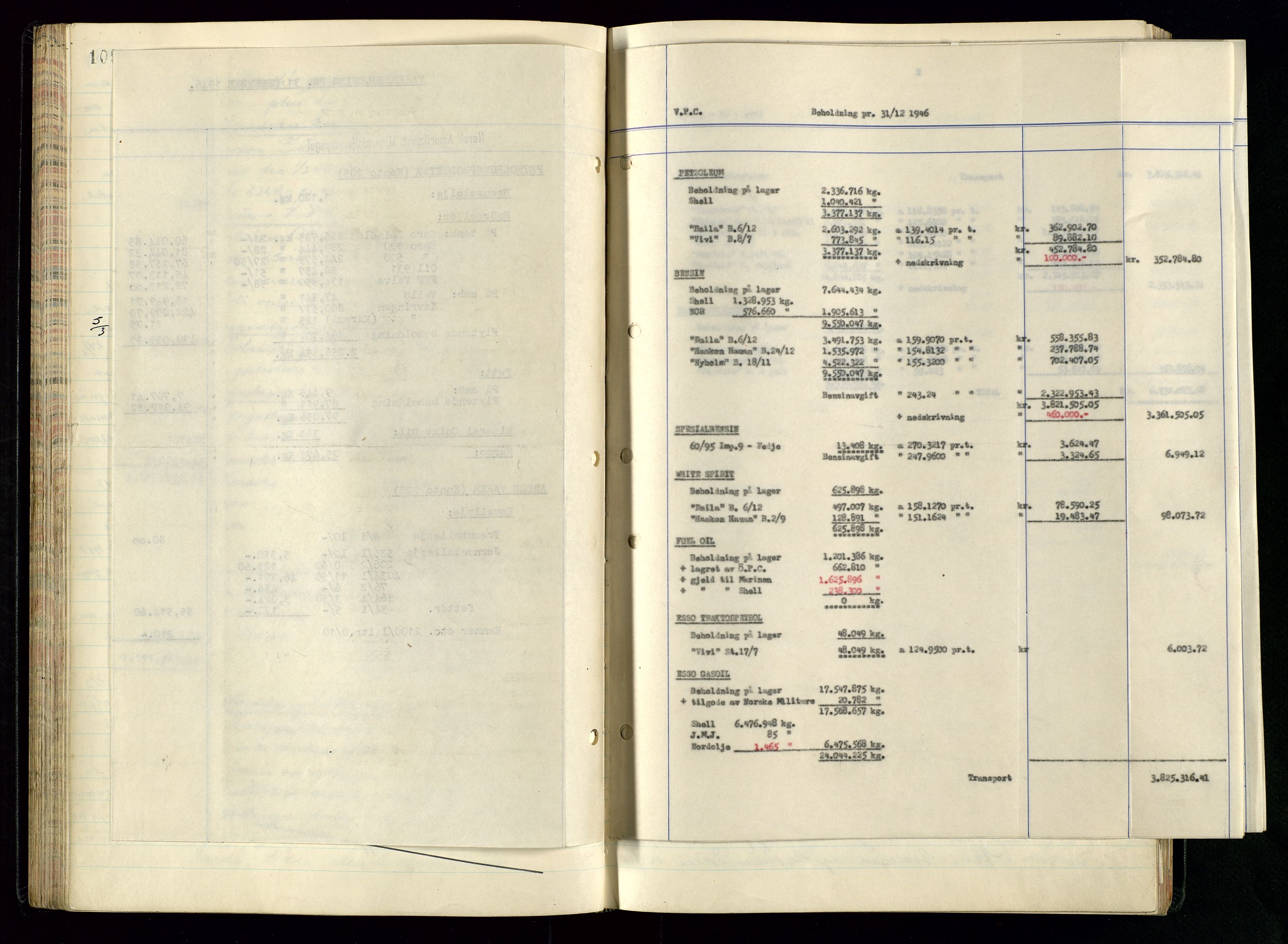 PA 1534 - Østlandske Petroleumscompagni A/S, AV/SAST-A-101954/A/Aa/L0005/0001: Direksjonsprotokoller / Den Administrerende Direksjon alle selskaper (referatprotokoll), 1943-1958