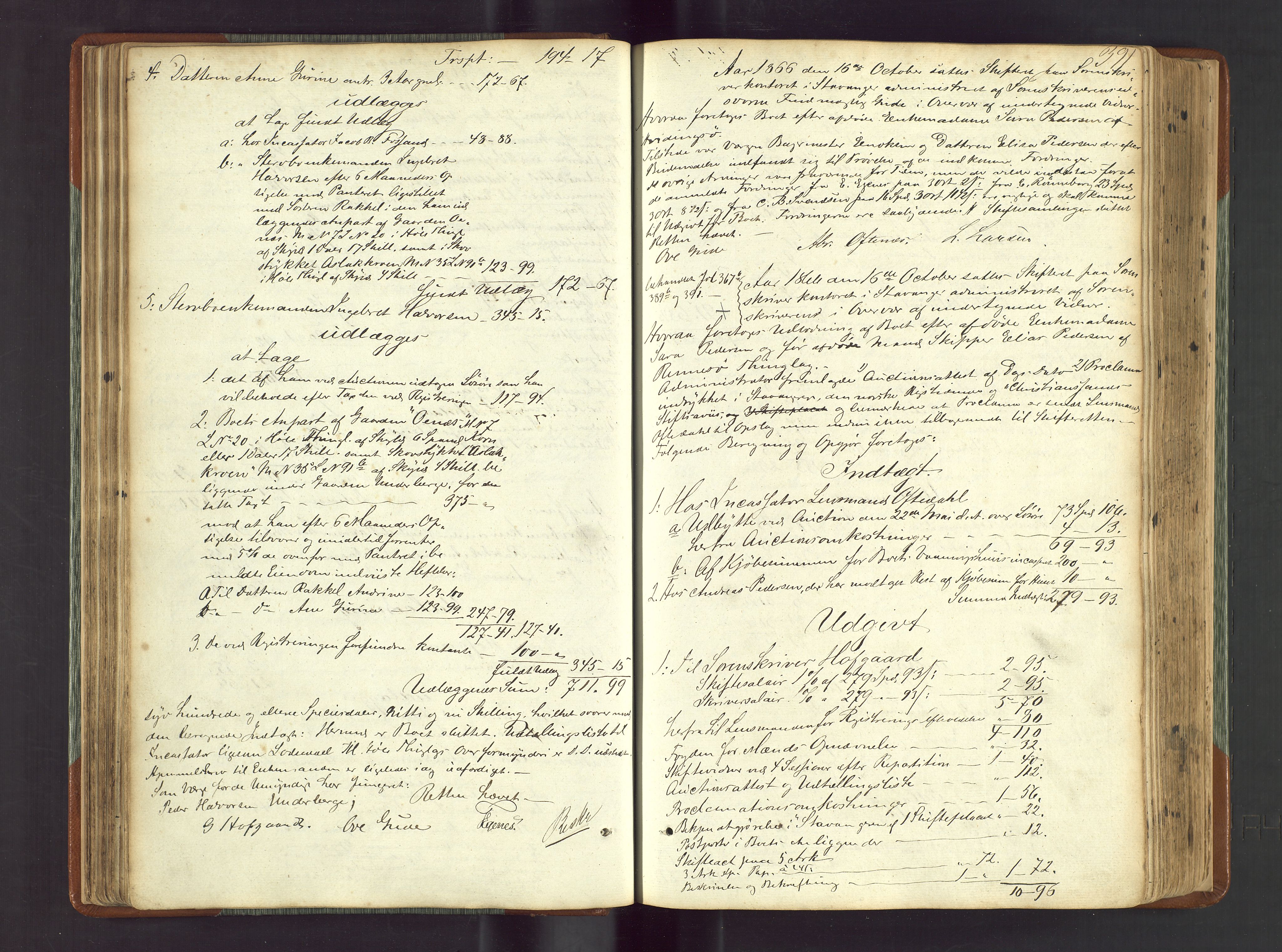 Ryfylke tingrett, AV/SAST-A-100055/001/IV/IVF/L0012b: Skifteforhandlingsprotokoll D1 Høle og Rennesøy, 1847-1880, p. 391