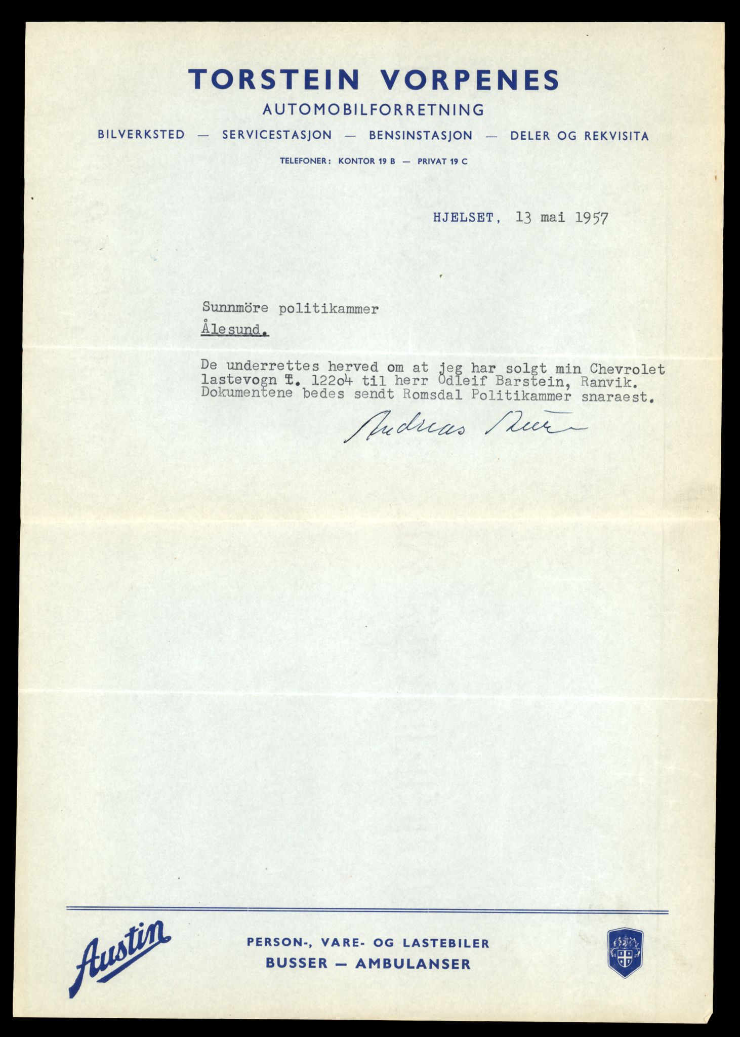 Møre og Romsdal vegkontor - Ålesund trafikkstasjon, AV/SAT-A-4099/F/Fe/L0033: Registreringskort for kjøretøy T 12151 - T 12474, 1927-1998, p. 1381