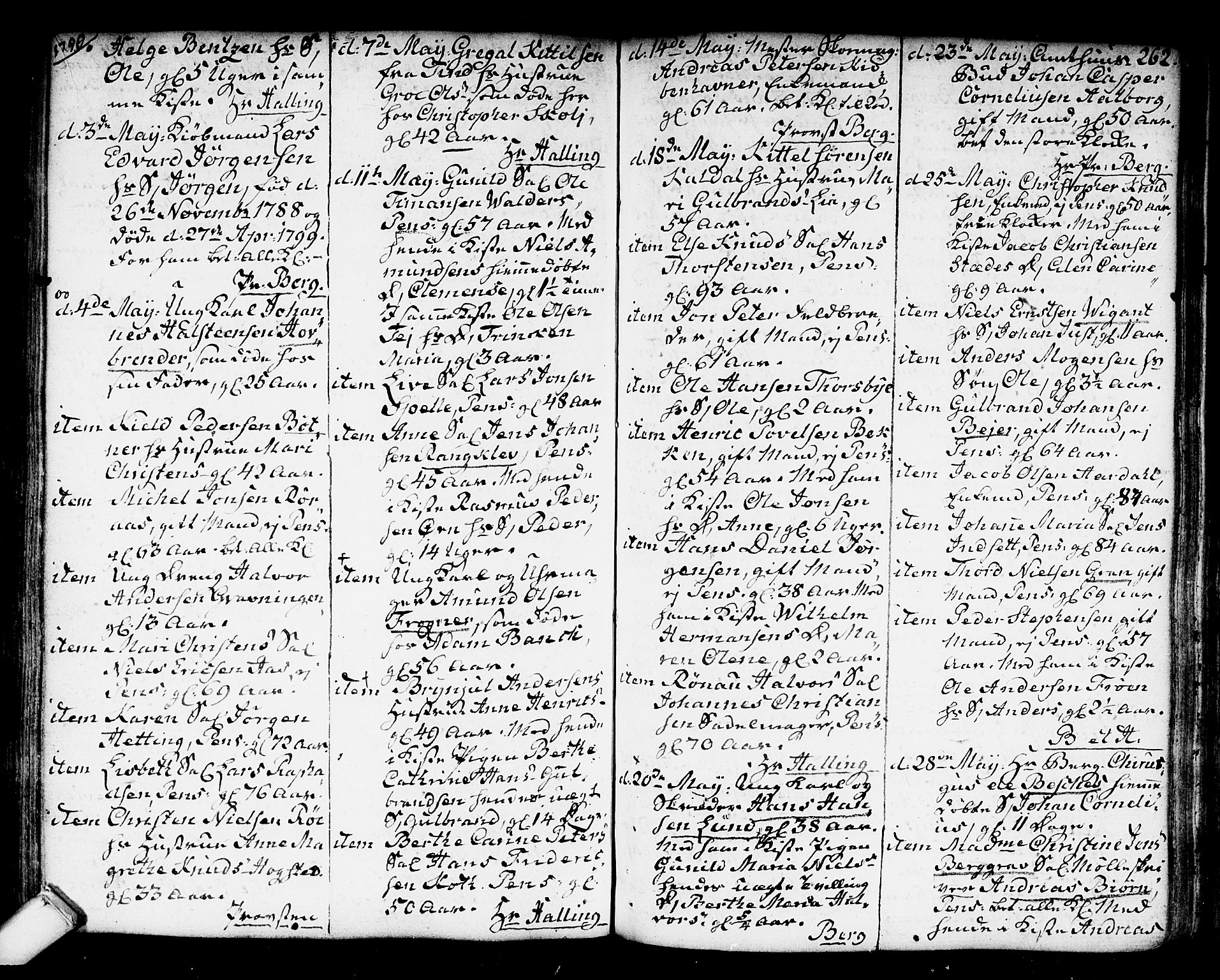 Kongsberg kirkebøker, SAKO/A-22/F/Fa/L0007: Parish register (official) no. I 7, 1795-1816, p. 262
