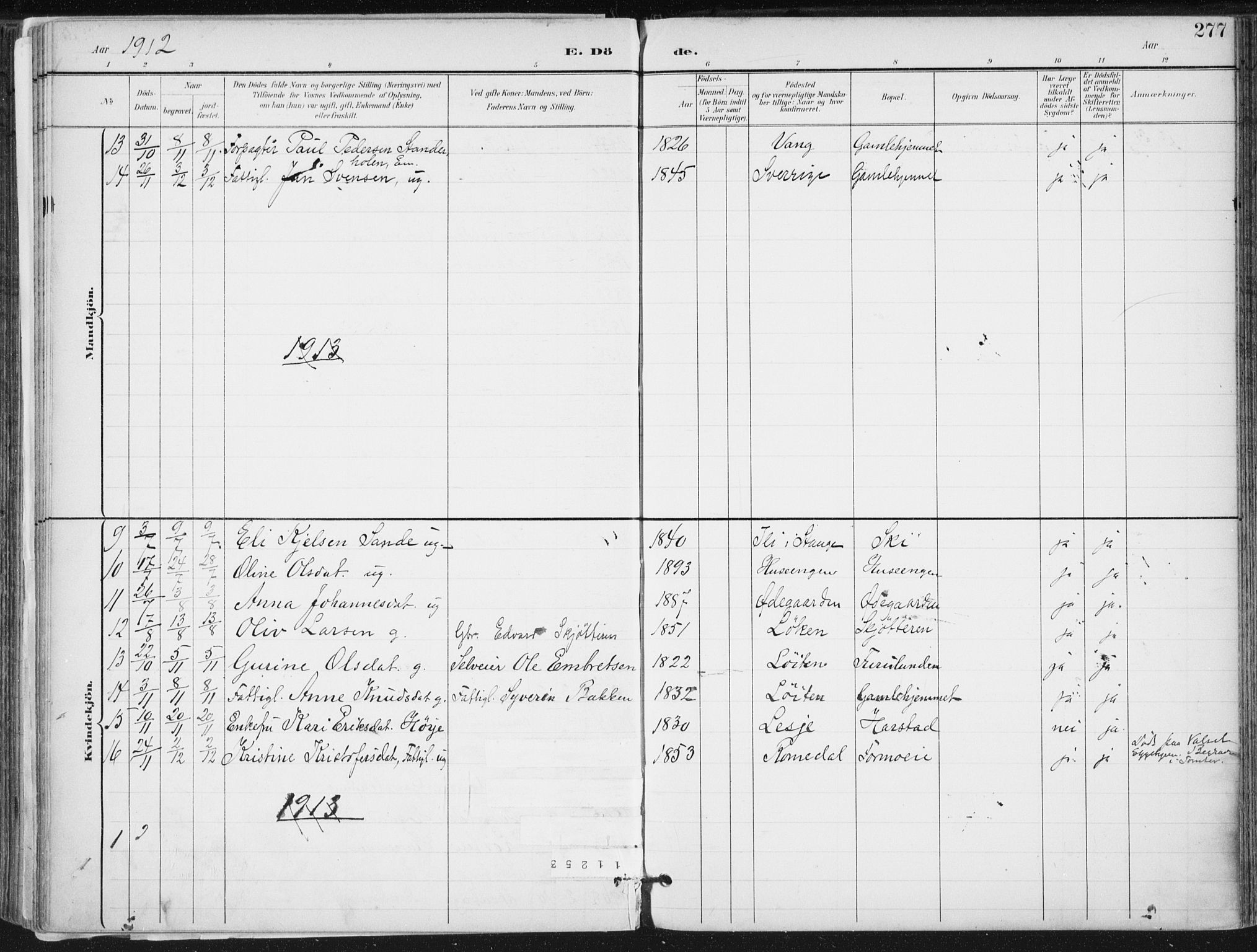 Romedal prestekontor, AV/SAH-PREST-004/K/L0011: Parish register (official) no. 11, 1896-1912, p. 277