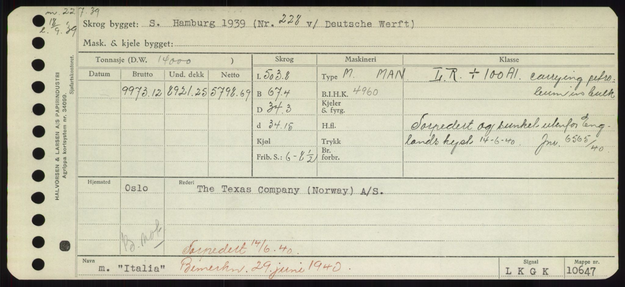 Sjøfartsdirektoratet med forløpere, Skipsmålingen, RA/S-1627/H/Hd/L0018: Fartøy, I, p. 315