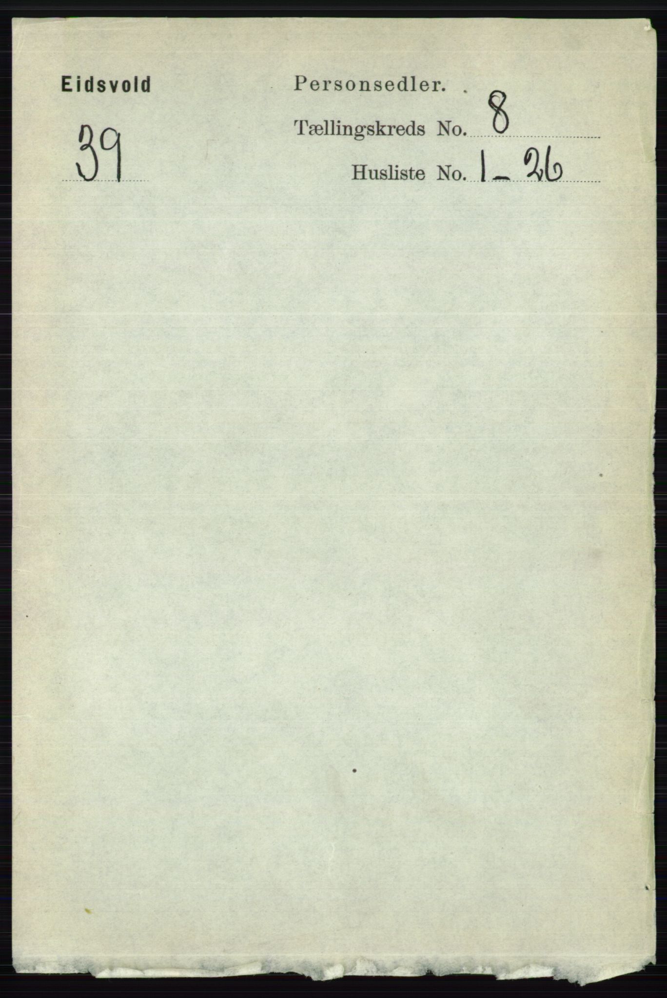 RA, 1891 census for 0237 Eidsvoll, 1891, p. 5274