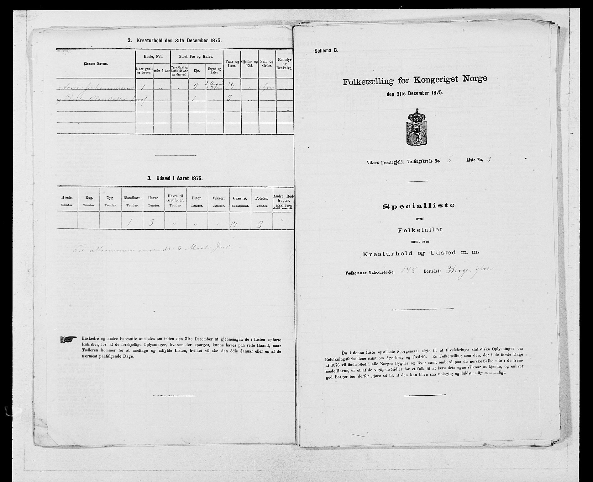 SAB, 1875 census for 1238P Vikør, 1875, p. 782