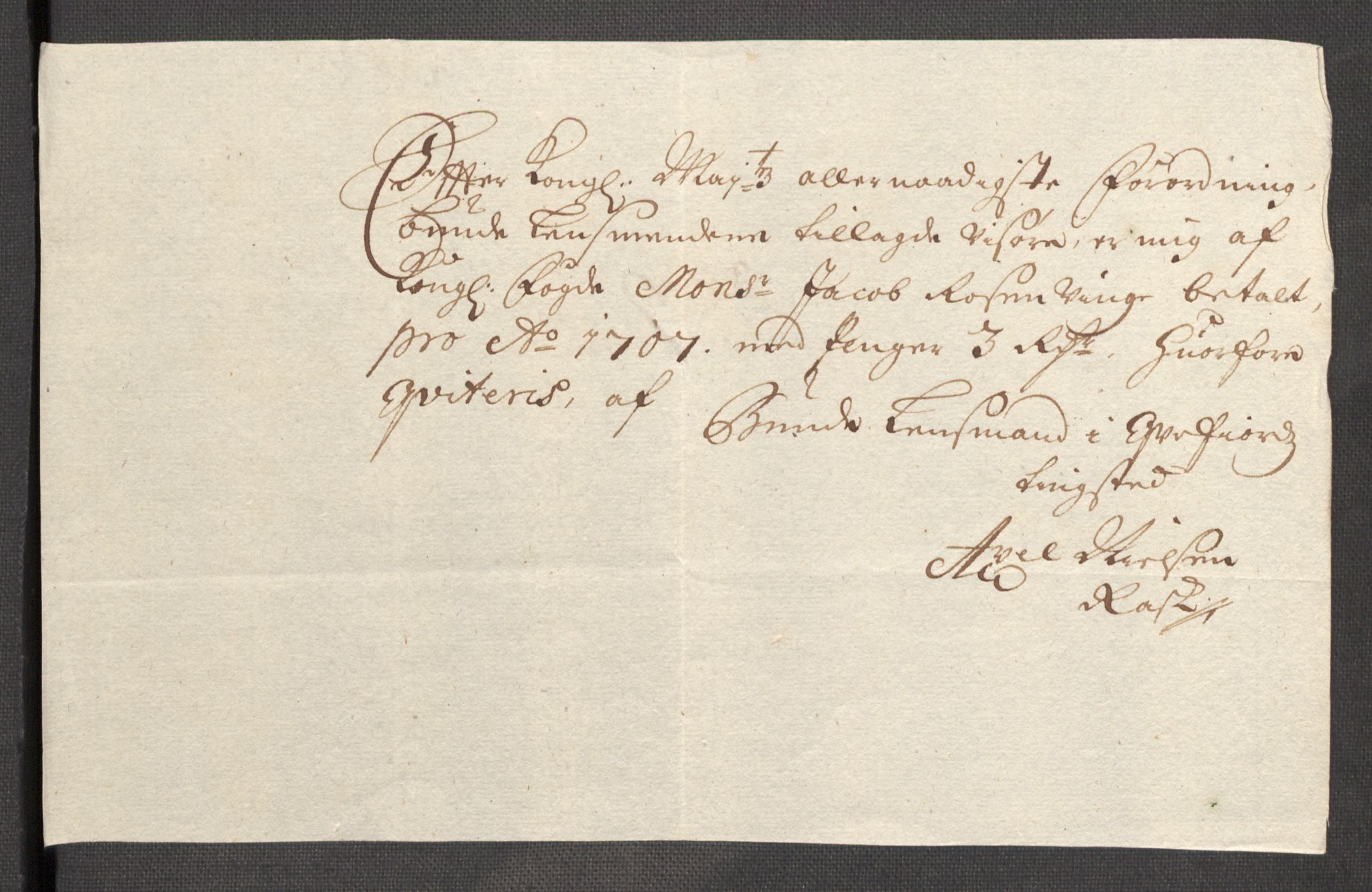 Rentekammeret inntil 1814, Reviderte regnskaper, Fogderegnskap, AV/RA-EA-4092/R68/L4756: Fogderegnskap Senja og Troms, 1705-1707, p. 325