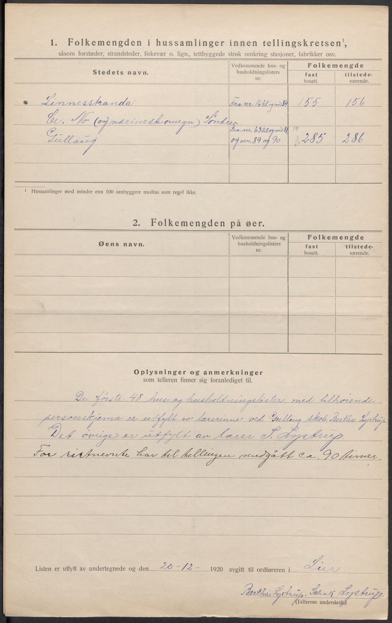 SAKO, 1920 census for Lier, 1920, p. 23