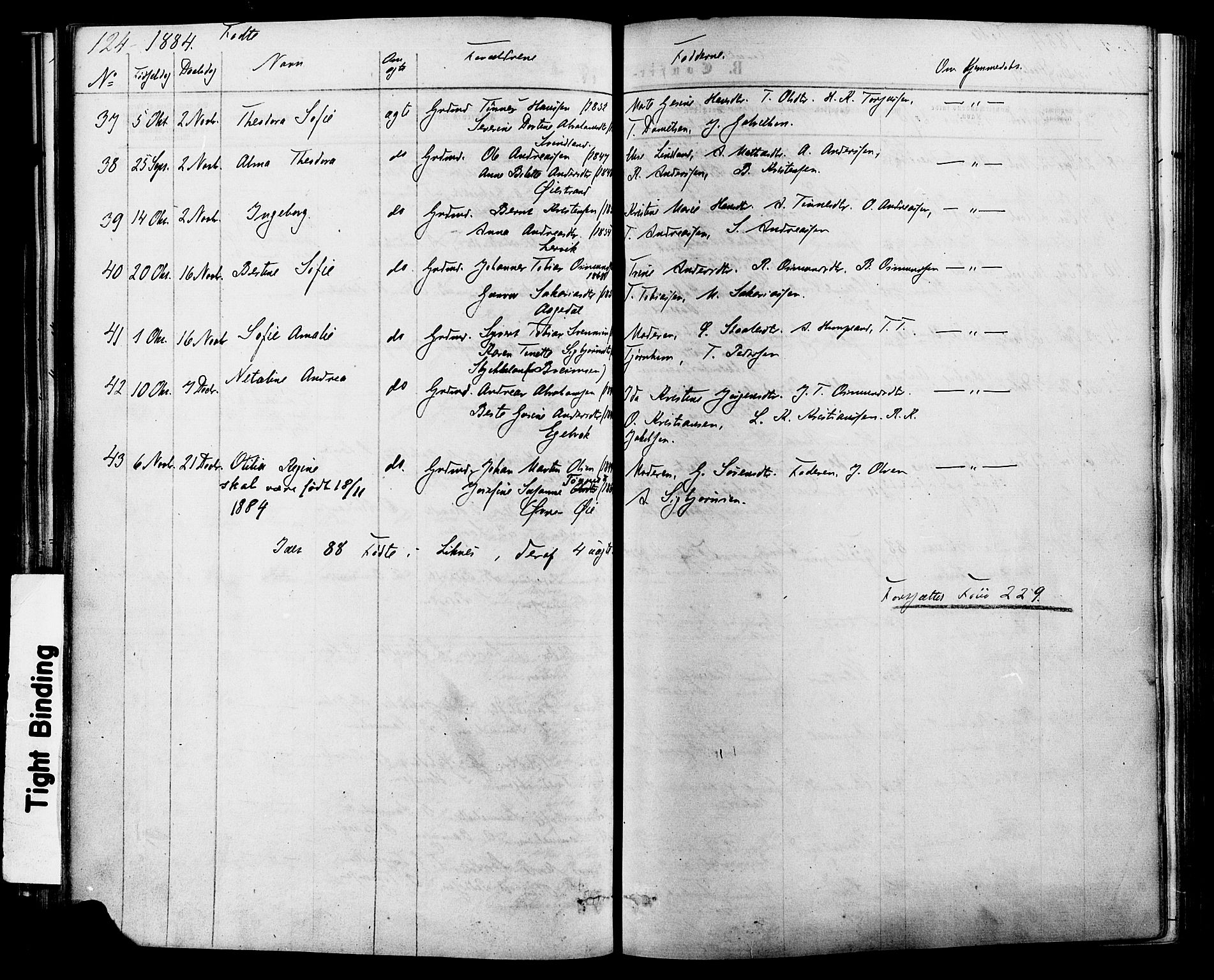 Kvinesdal sokneprestkontor, SAK/1111-0026/F/Fa/Fab/L0007: Parish register (official) no. A 7, 1870-1885, p. 124