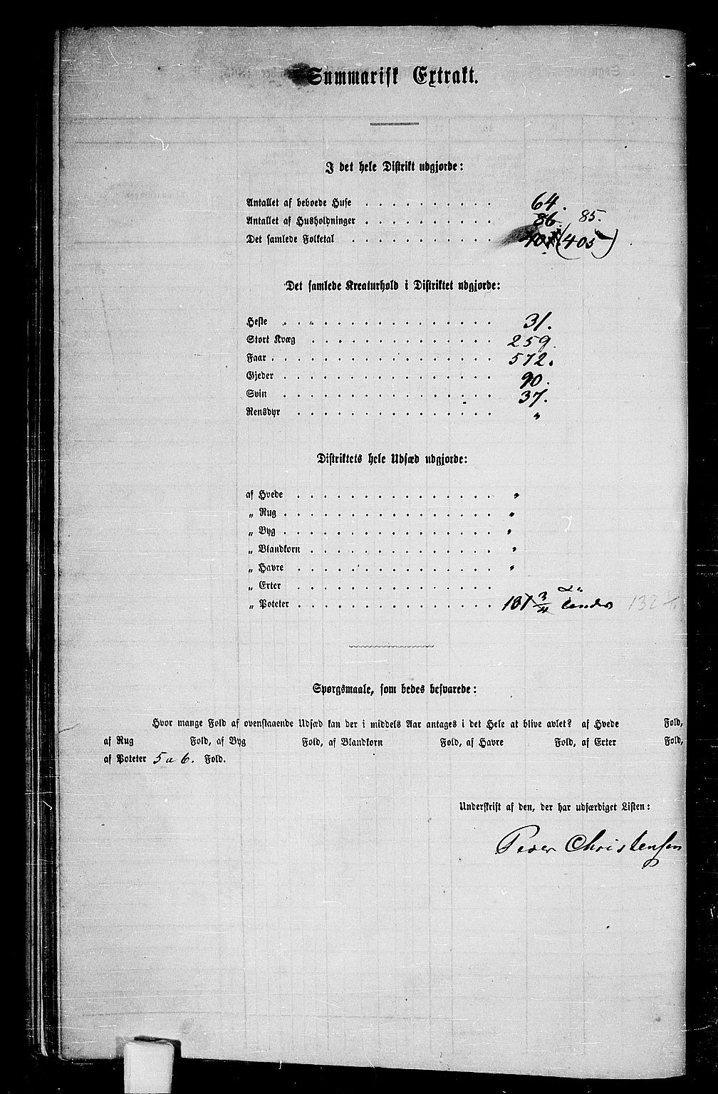 RA, 1865 census for Borge, 1865, p. 56