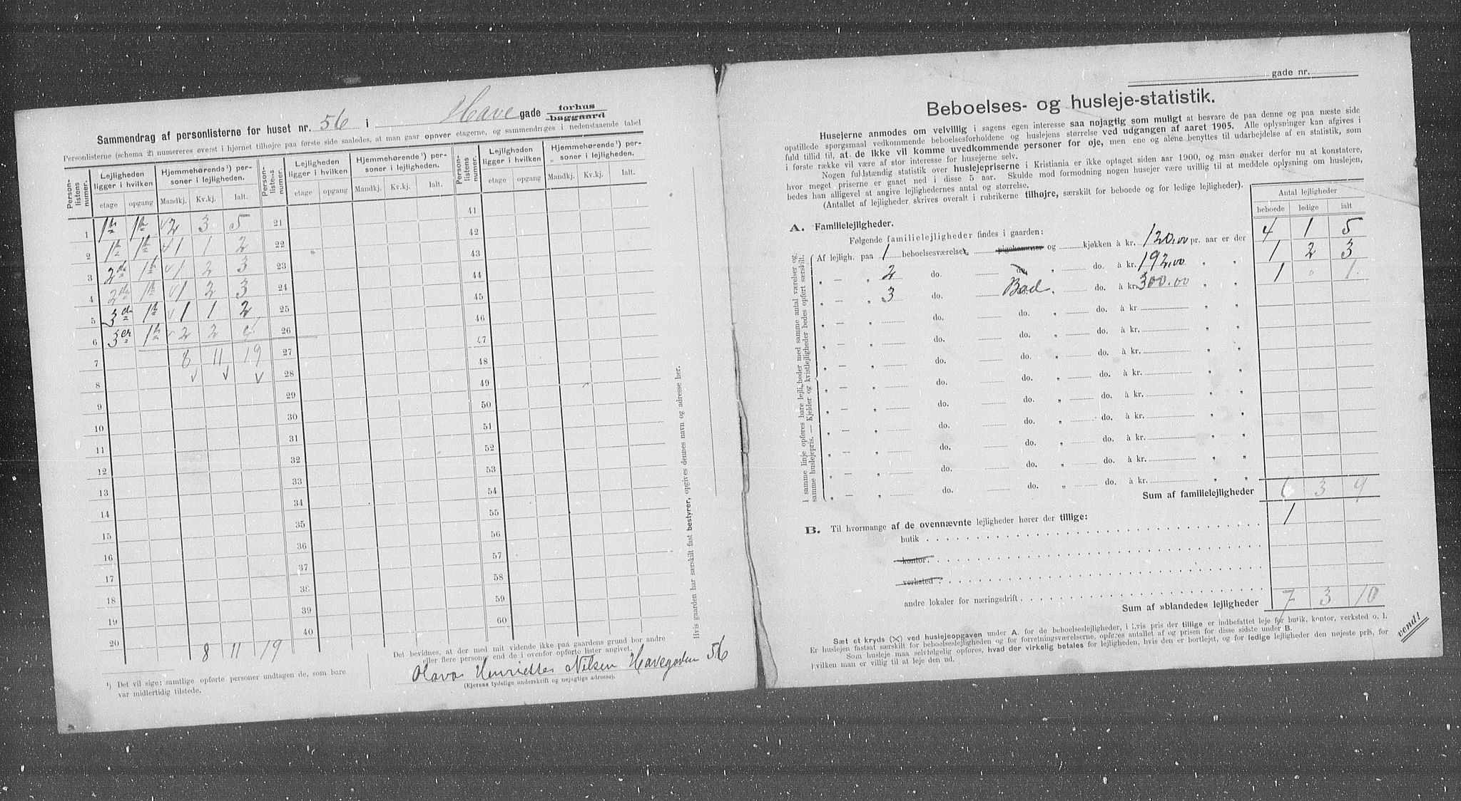 OBA, Municipal Census 1905 for Kristiania, 1905, p. 18829