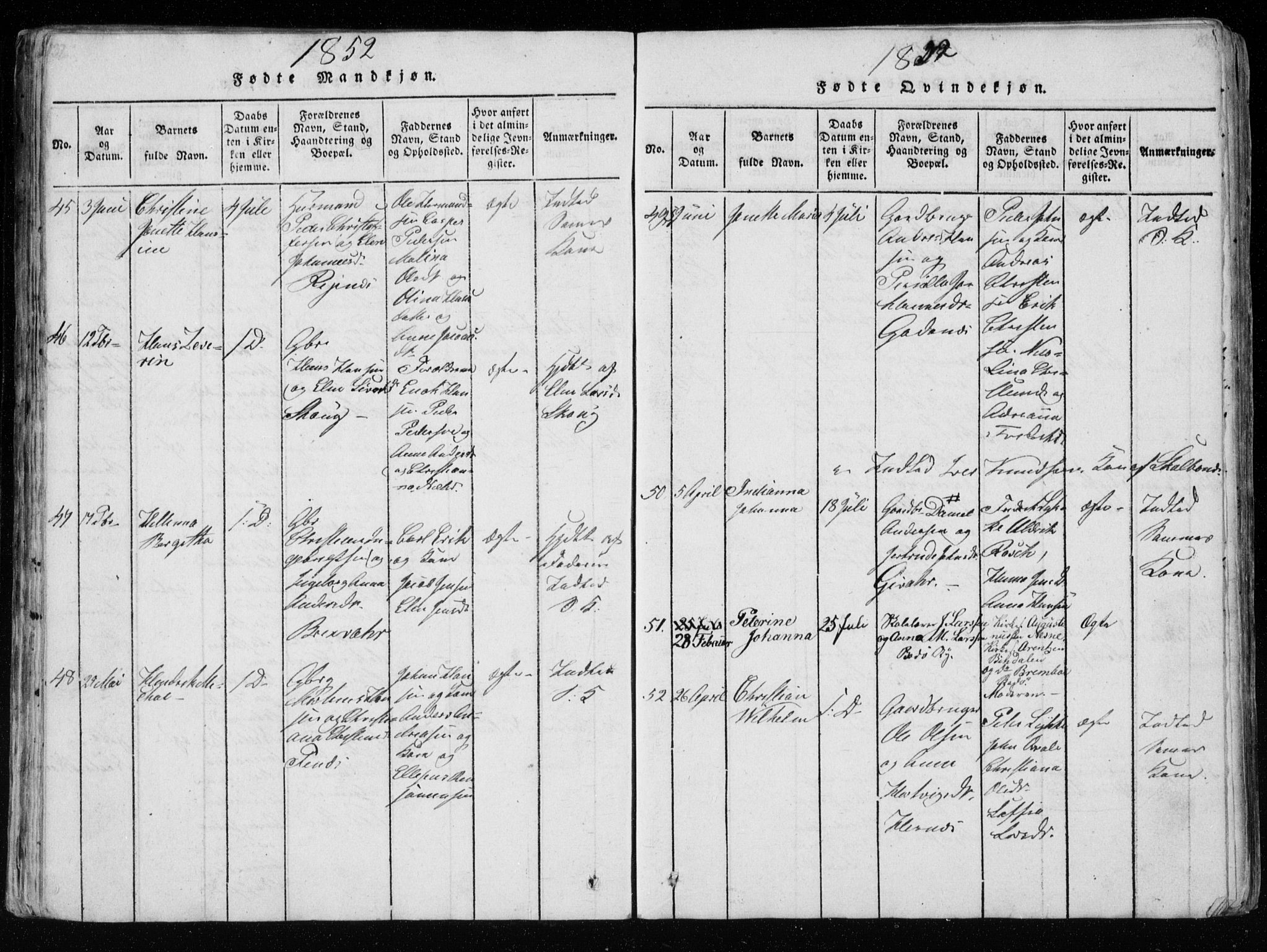 Ministerialprotokoller, klokkerbøker og fødselsregistre - Nordland, AV/SAT-A-1459/801/L0026: Parish register (copy) no. 801C01, 1820-1855, p. 132-133