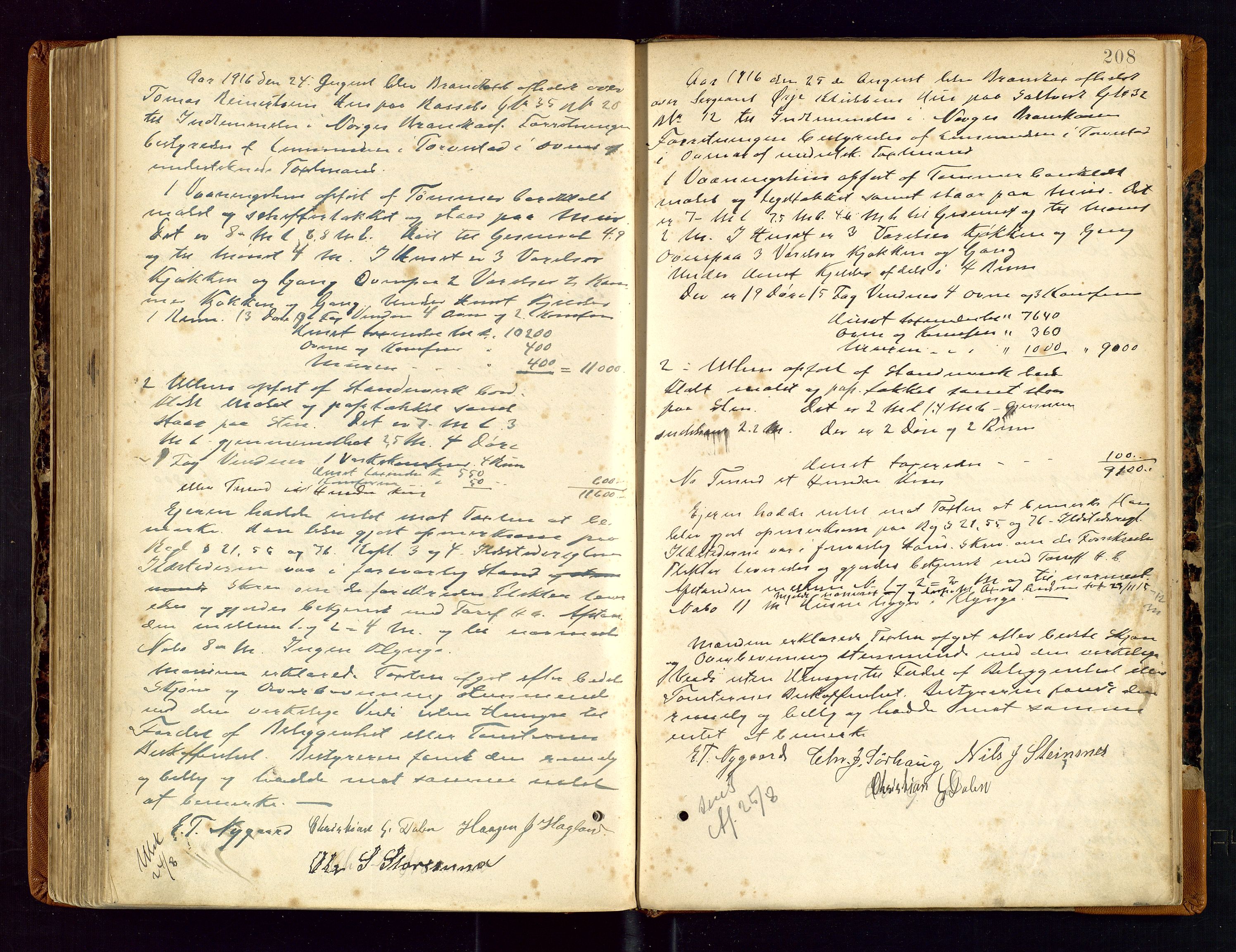 Torvestad lensmannskontor, SAST/A-100307/1/Goa/L0002: "Brandtaxationsprotokol for Torvestad Thinglag", 1883-1917, p. 207b-208a