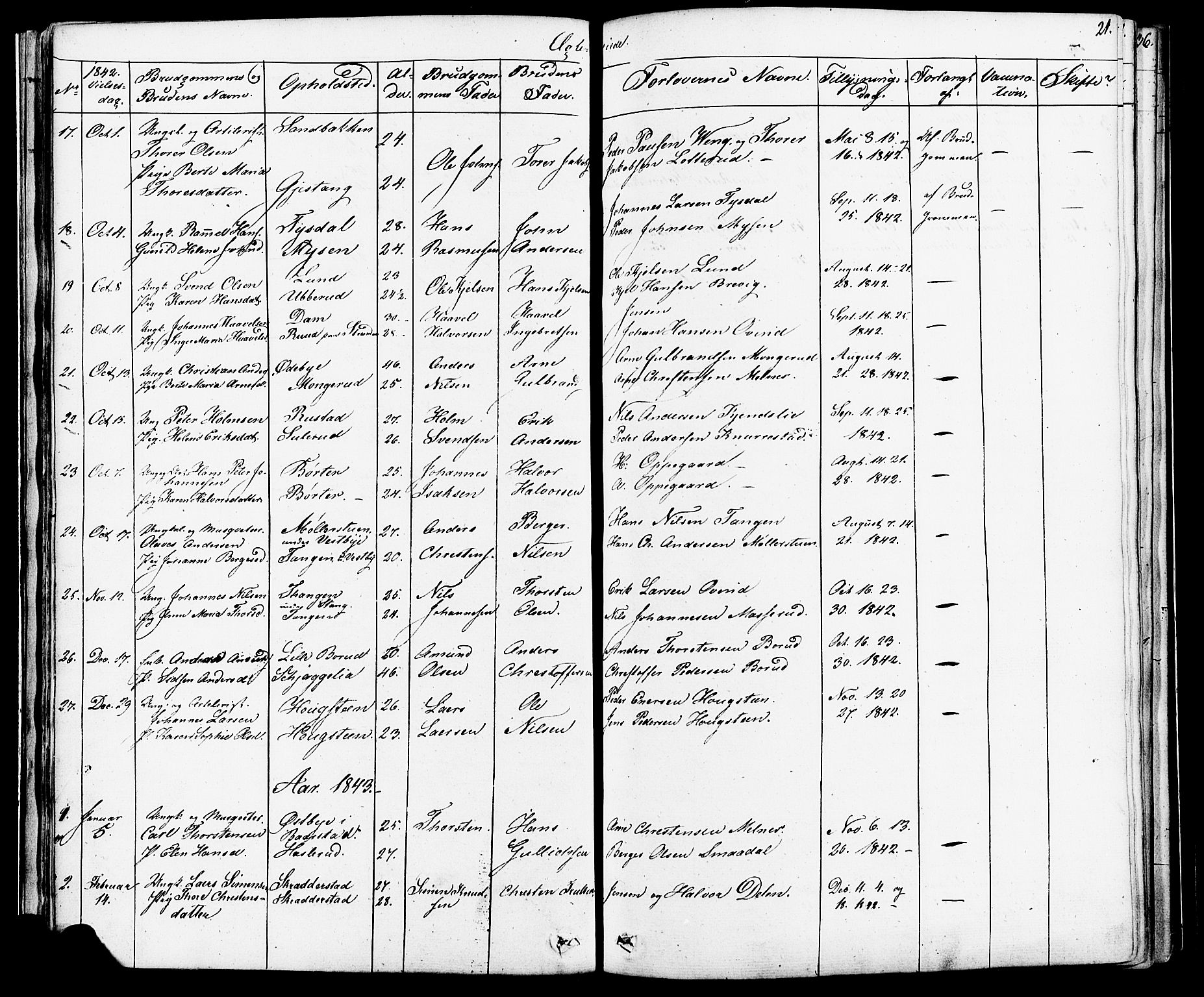 Enebakk prestekontor Kirkebøker, SAO/A-10171c/F/Fa/L0012: Parish register (official) no. I 12, 1832-1882, p. 21