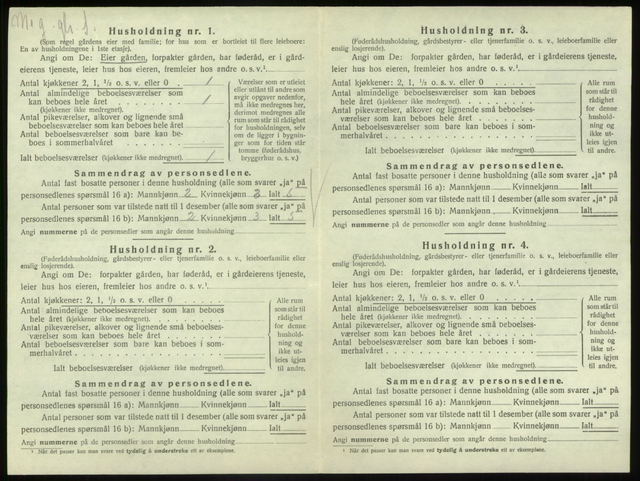 SAB, 1920 census for Gaular, 1920, p. 124