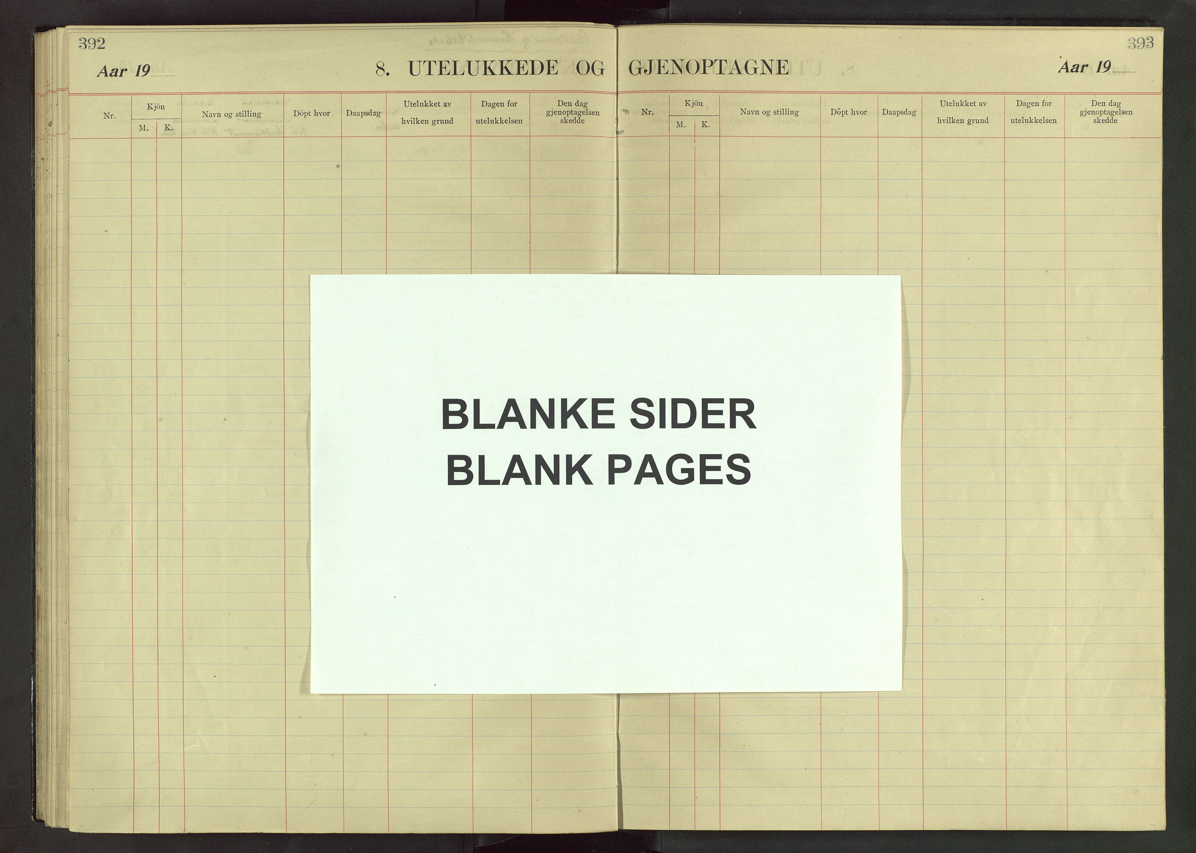 Det Norske Misjonsselskap - utland - Kina (Hunan), VID/MA-A-1065/Dm/L0071: Parish register (official) no. 109, 1907-1948, p. 392-393