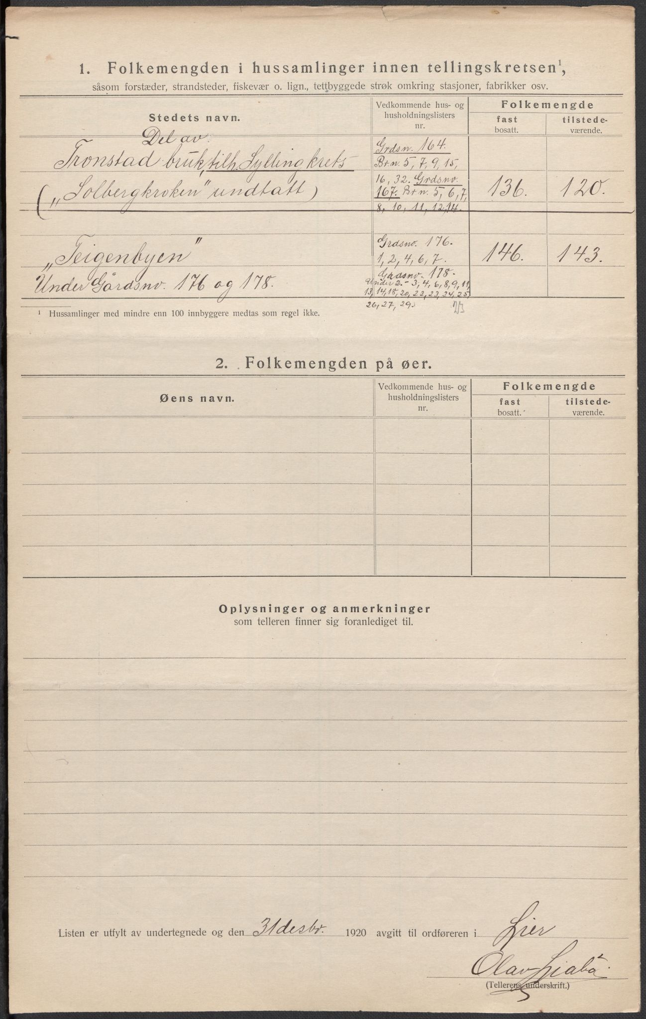 SAKO, 1920 census for Lier, 1920, p. 54