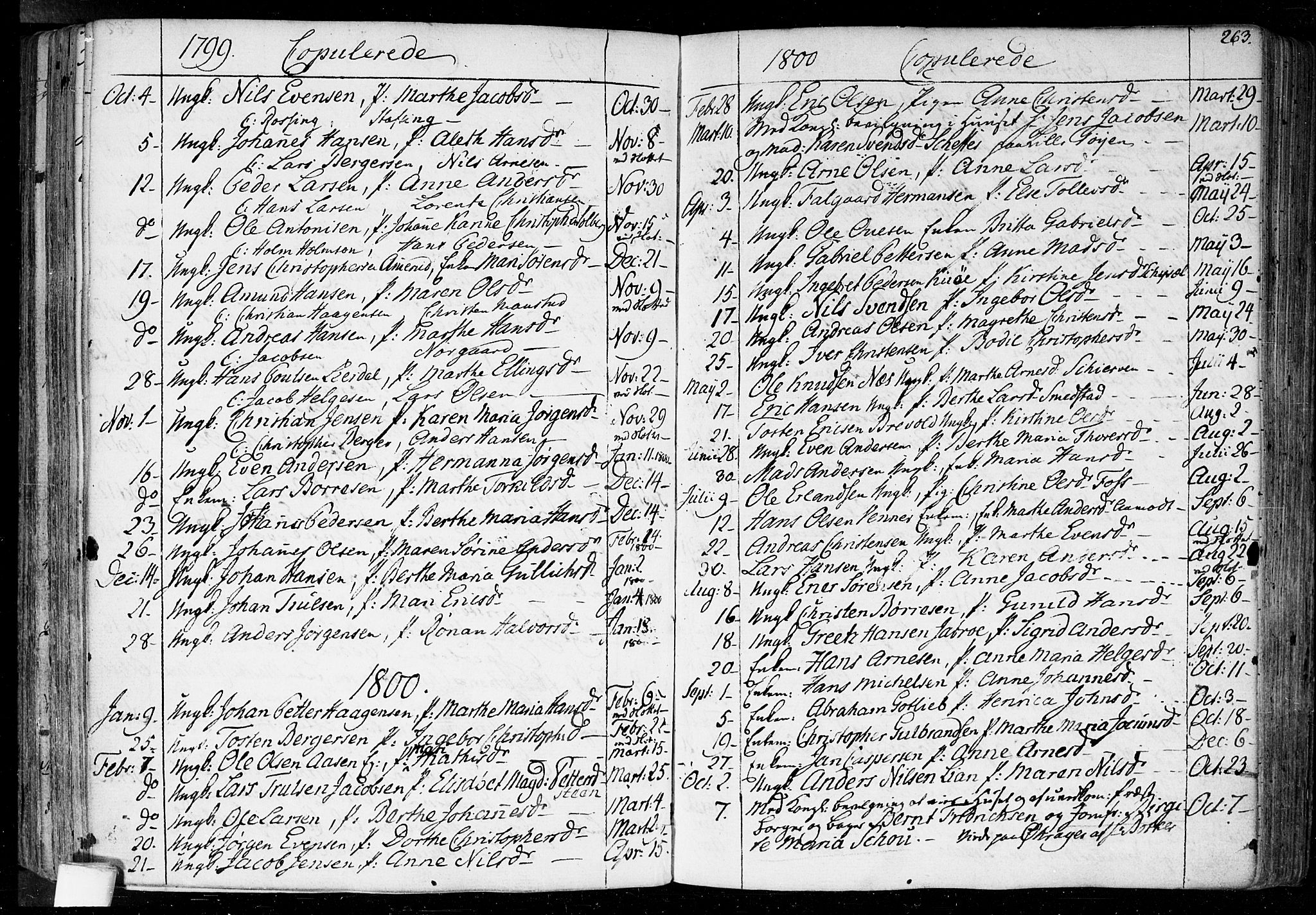 Aker prestekontor kirkebøker, AV/SAO-A-10861/F/L0010: Parish register (official) no. 10, 1786-1809, p. 263