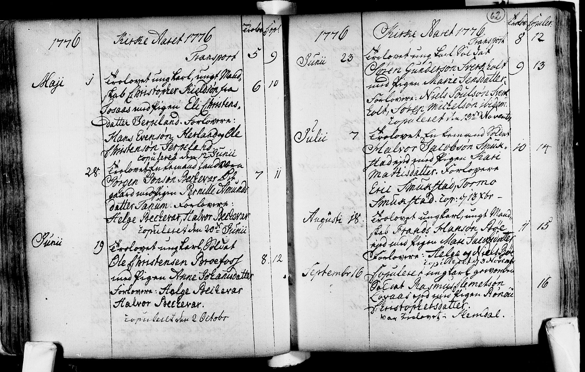 Lardal kirkebøker, SAKO/A-350/F/Fa/L0004: Parish register (official) no. i 4, 1733-1815, p. 62