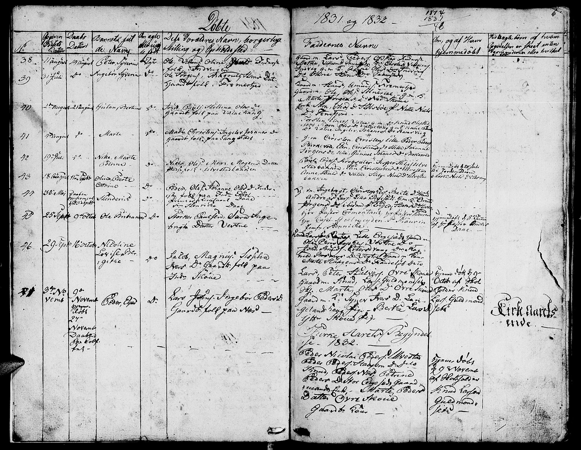 Ministerialprotokoller, klokkerbøker og fødselsregistre - Møre og Romsdal, AV/SAT-A-1454/524/L0361: Parish register (copy) no. 524C02, 1831-1840, p. 6