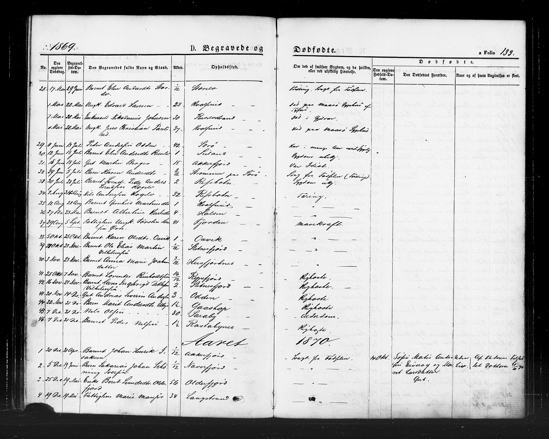 Hammerfest sokneprestkontor, SATØ/S-1347/H/Ha/L0007.kirke: Parish register (official) no. 7, 1869-1884, p. 133