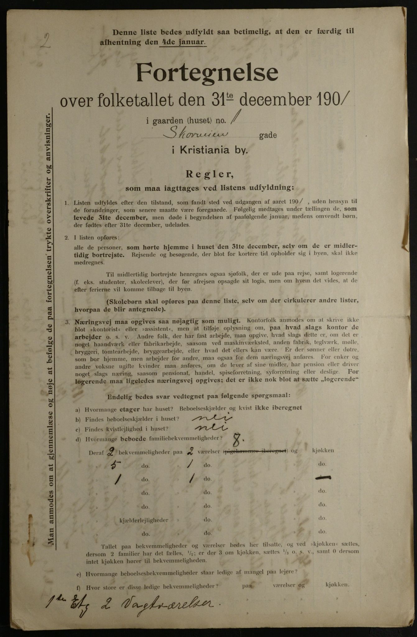 OBA, Municipal Census 1901 for Kristiania, 1901, p. 14842