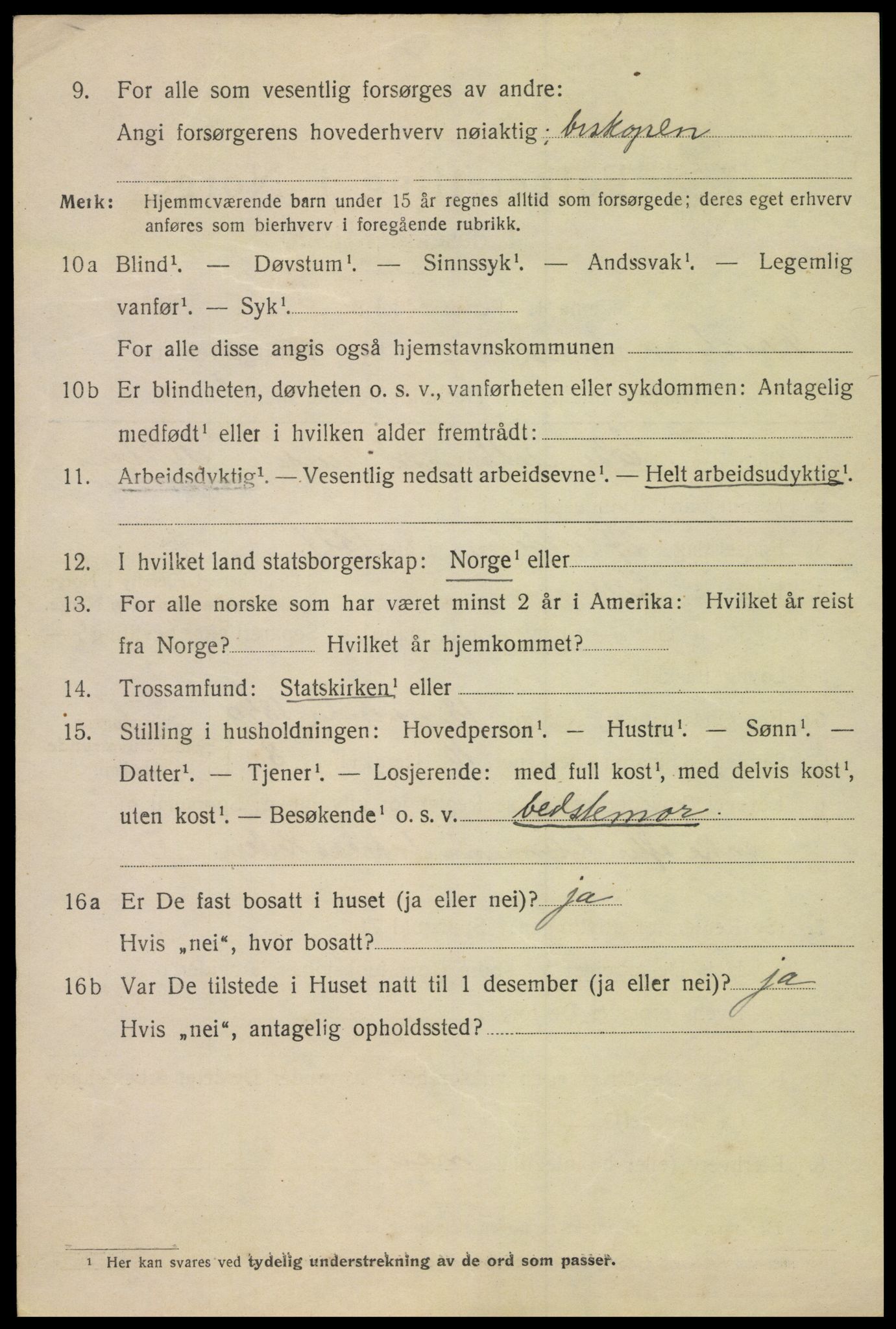 SAK, 1920 census for Kristiansand, 1920, p. 32390