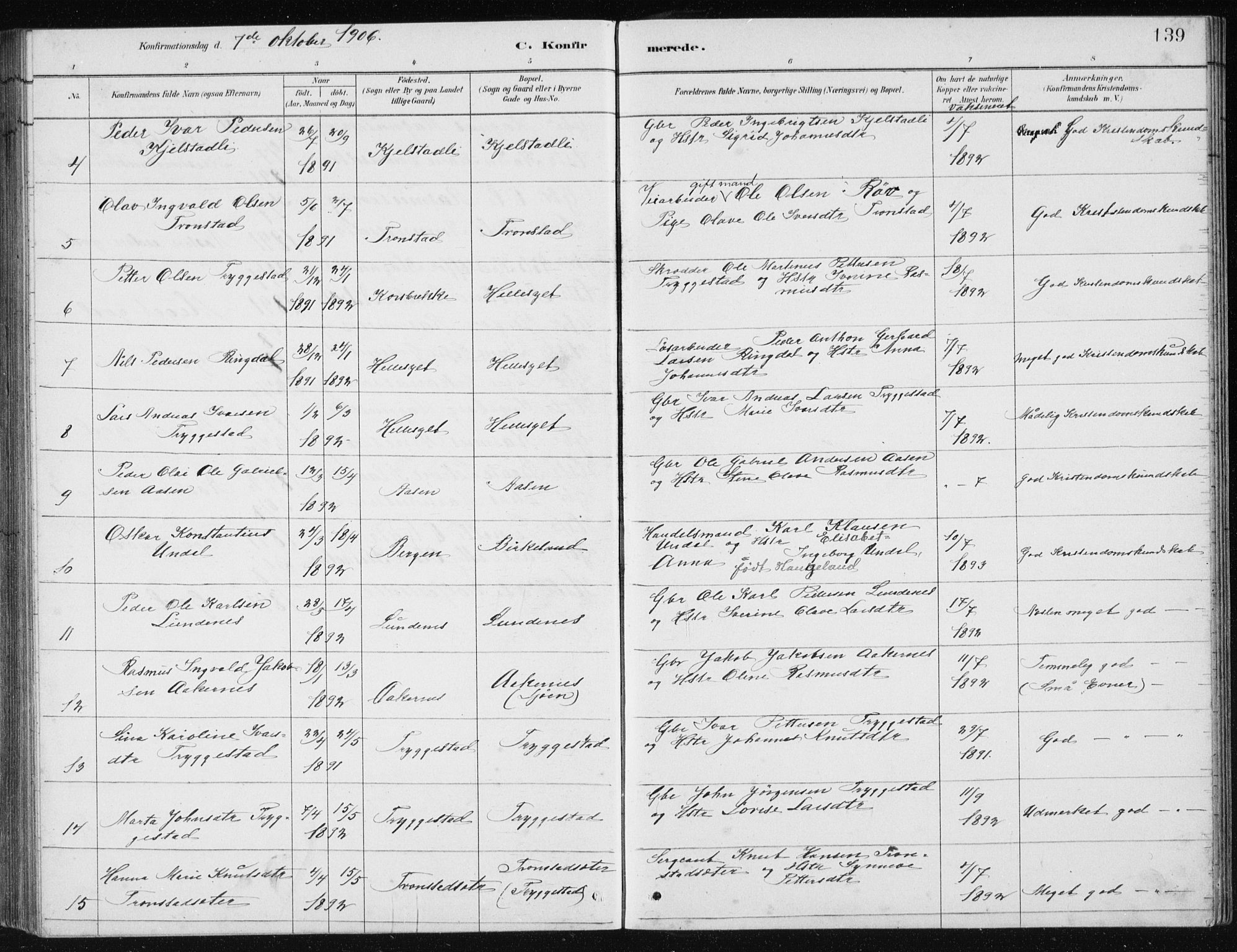 Ministerialprotokoller, klokkerbøker og fødselsregistre - Møre og Romsdal, AV/SAT-A-1454/517/L0230: Parish register (copy) no. 517C03, 1879-1912, p. 139