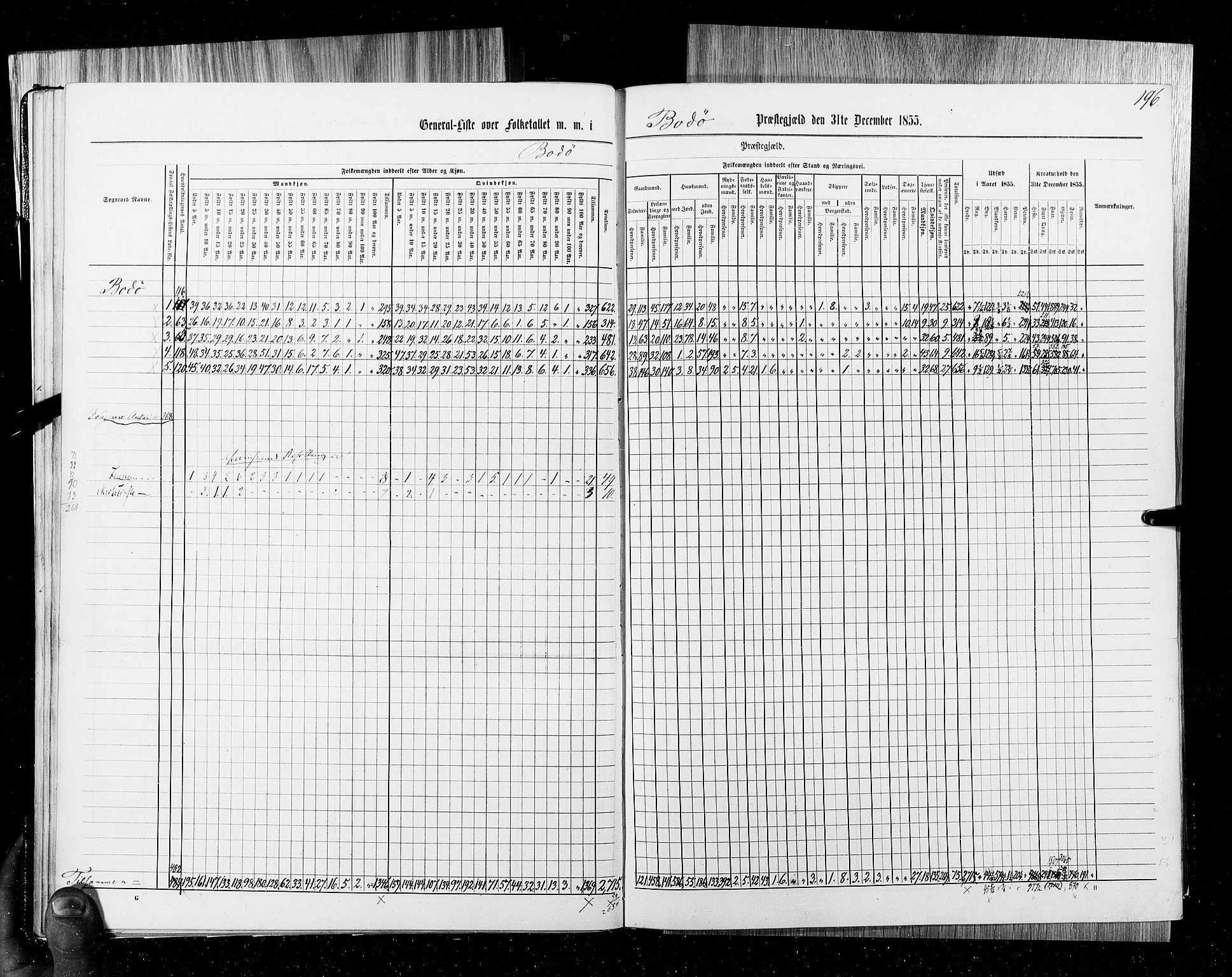 RA, Census 1855, vol. 6B: Nordland amt og Finnmarken amt, 1855, p. 196