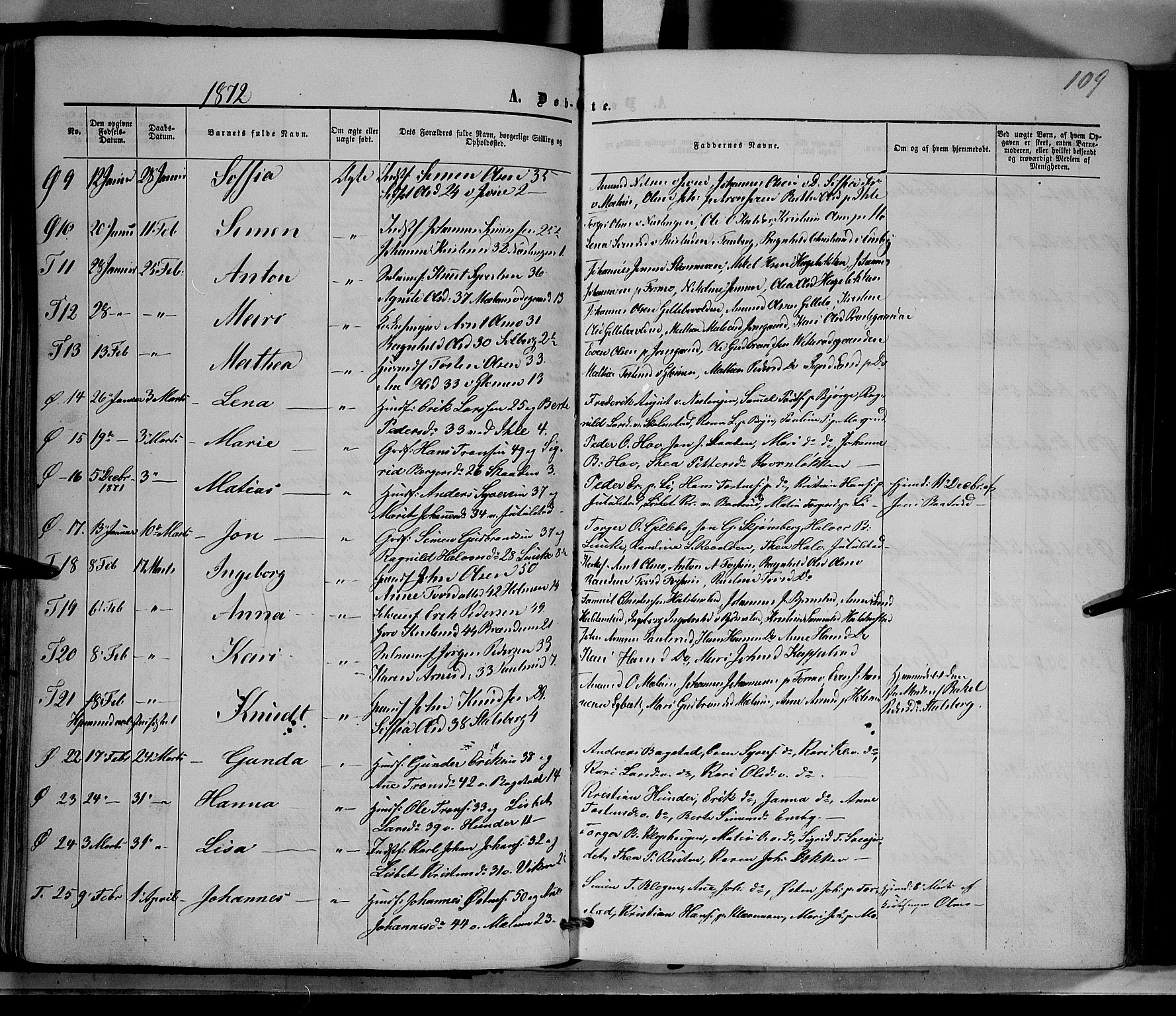 Øyer prestekontor, AV/SAH-PREST-084/H/Ha/Haa/L0006: Parish register (official) no. 6, 1858-1874, p. 109