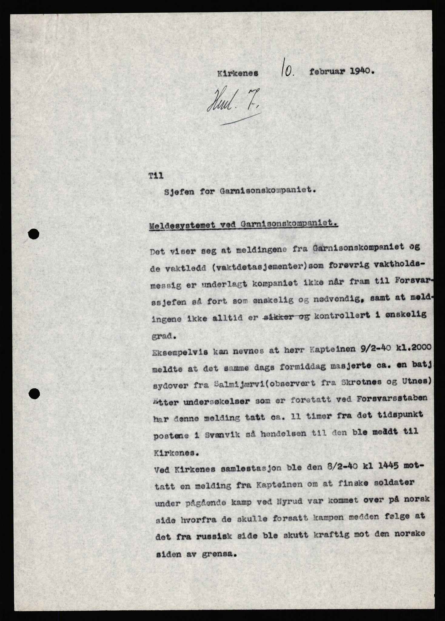 Forsvaret, Forsvarets krigshistoriske avdeling, RA/RAFA-2017/Y/Yb/L0151: II-C-11-645  -  6. Divisjon: avsnittsjefen i Øst-Finnmark, 1940, p. 784