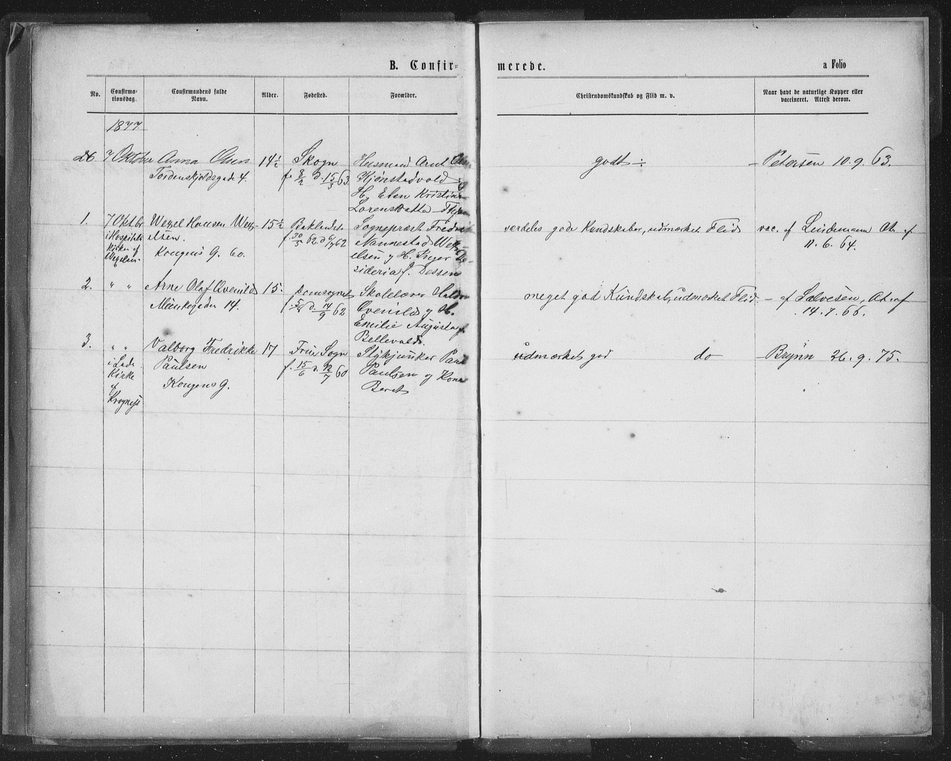 Ministerialprotokoller, klokkerbøker og fødselsregistre - Sør-Trøndelag, AV/SAT-A-1456/601/L0090: Parish register (copy) no. 601C08, 1877-1878