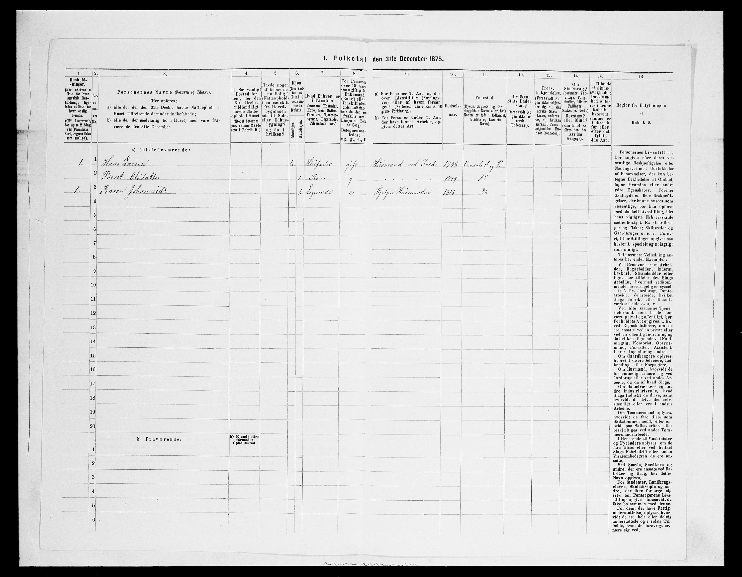 SAH, 1875 census for 0527L Vardal/Vardal og Hunn, 1875, p. 350