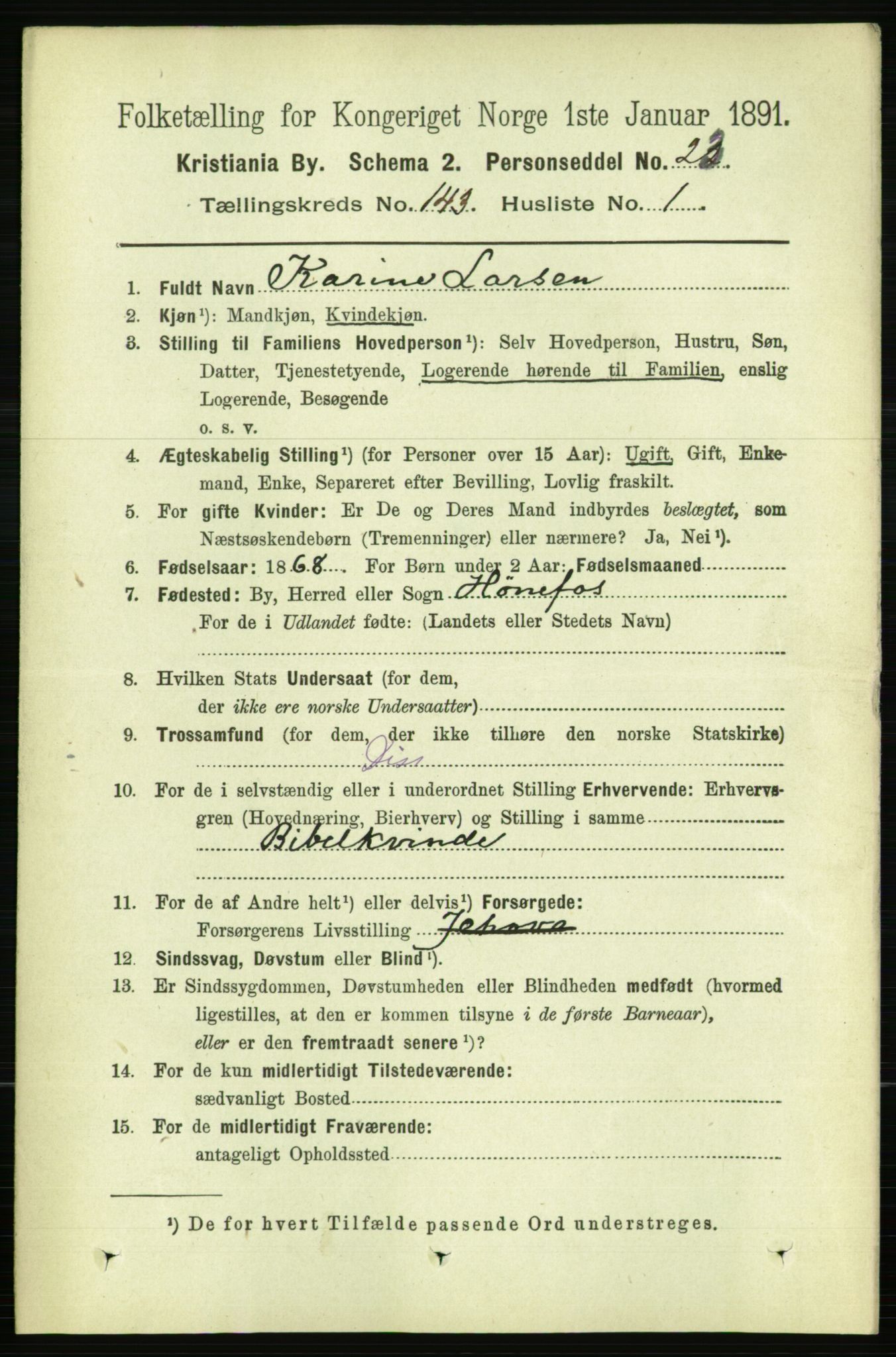 RA, 1891 census for 0301 Kristiania, 1891, p. 78741