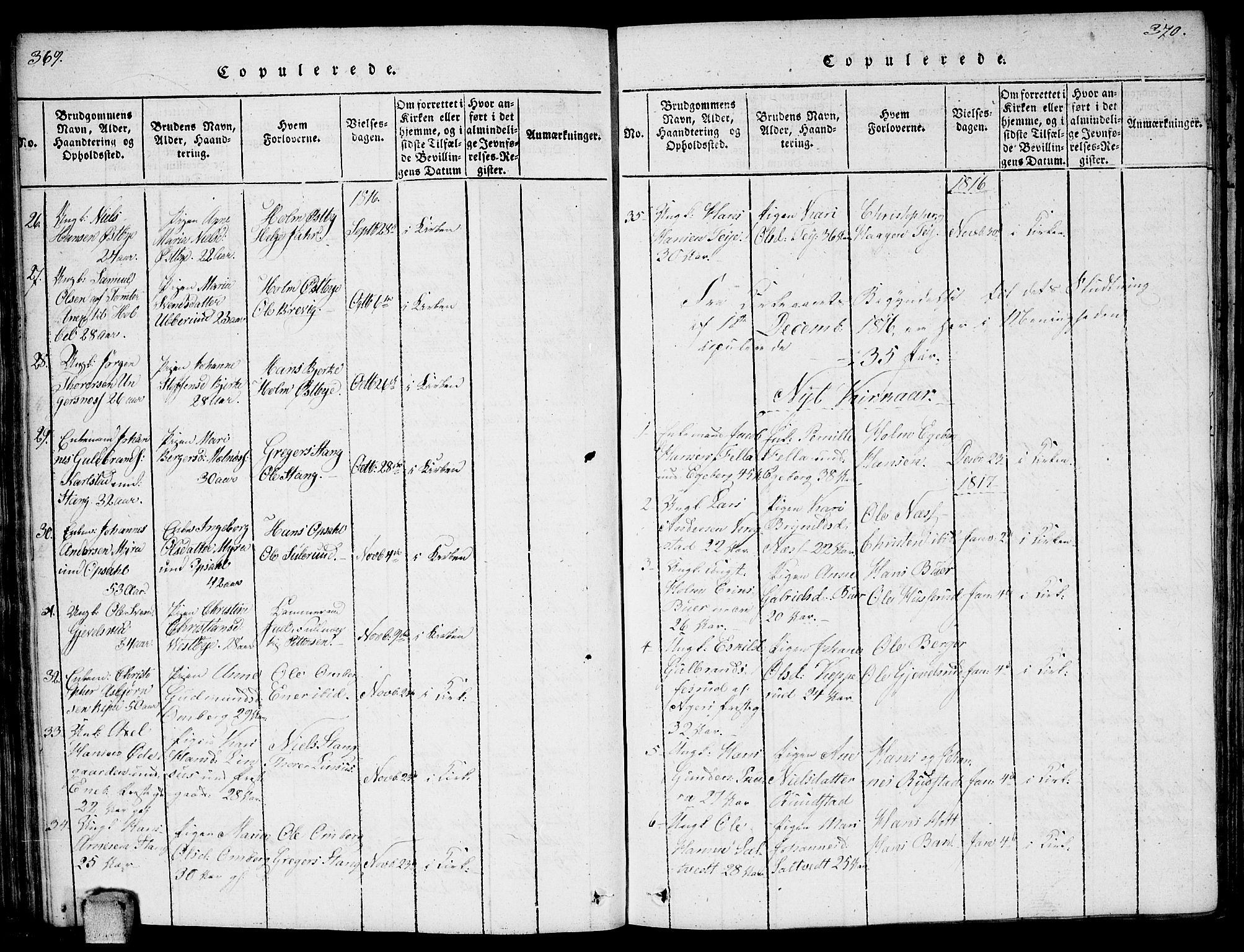 Enebakk prestekontor Kirkebøker, SAO/A-10171c/F/Fa/L0006: Parish register (official) no. I 6, 1815-1832, p. 369-370