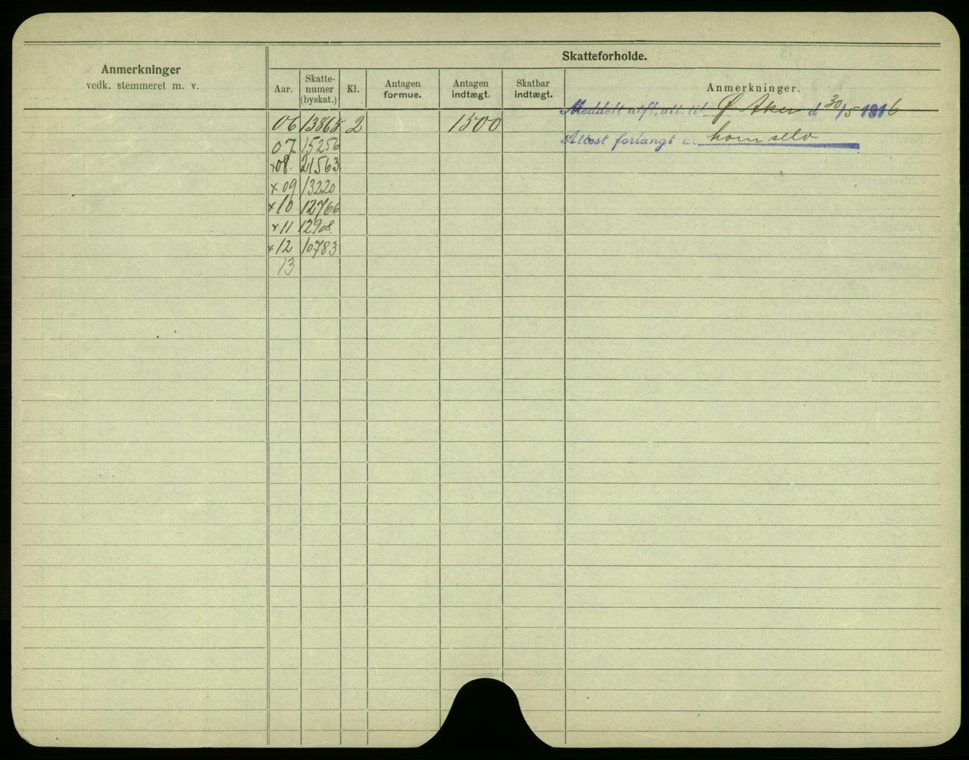 Oslo folkeregister, Registerkort, SAO/A-11715/F/Fa/Fac/L0005: Menn, 1906-1914, p. 251b