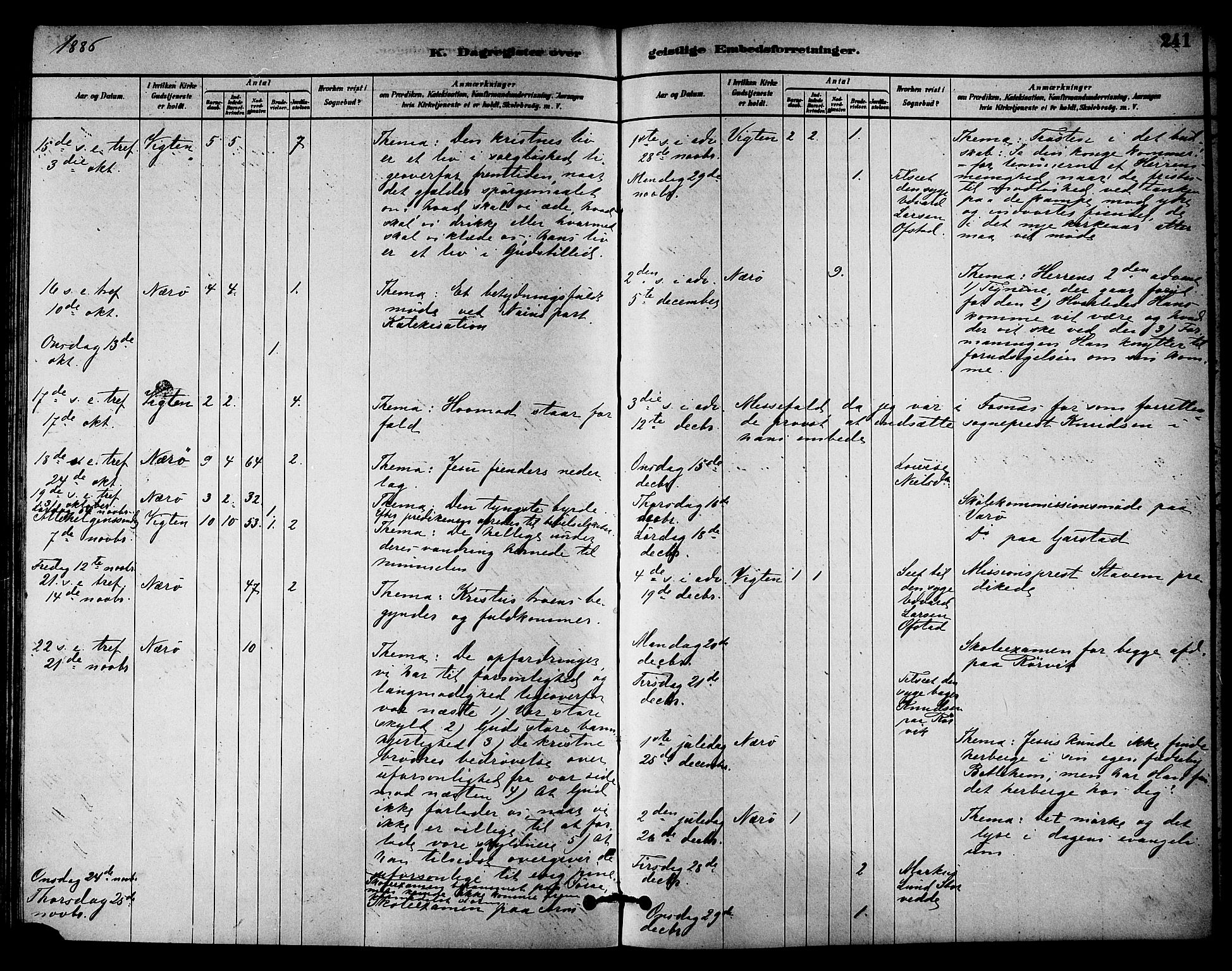 Ministerialprotokoller, klokkerbøker og fødselsregistre - Nord-Trøndelag, AV/SAT-A-1458/784/L0672: Parish register (official) no. 784A07, 1880-1887, p. 241