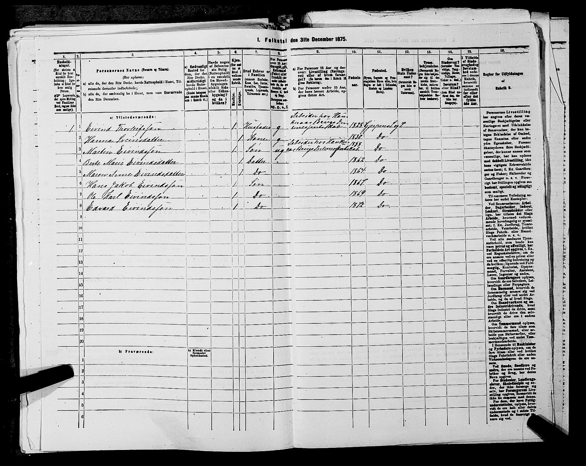 SAKO, 1875 census for 0812P Gjerpen, 1875, p. 1457