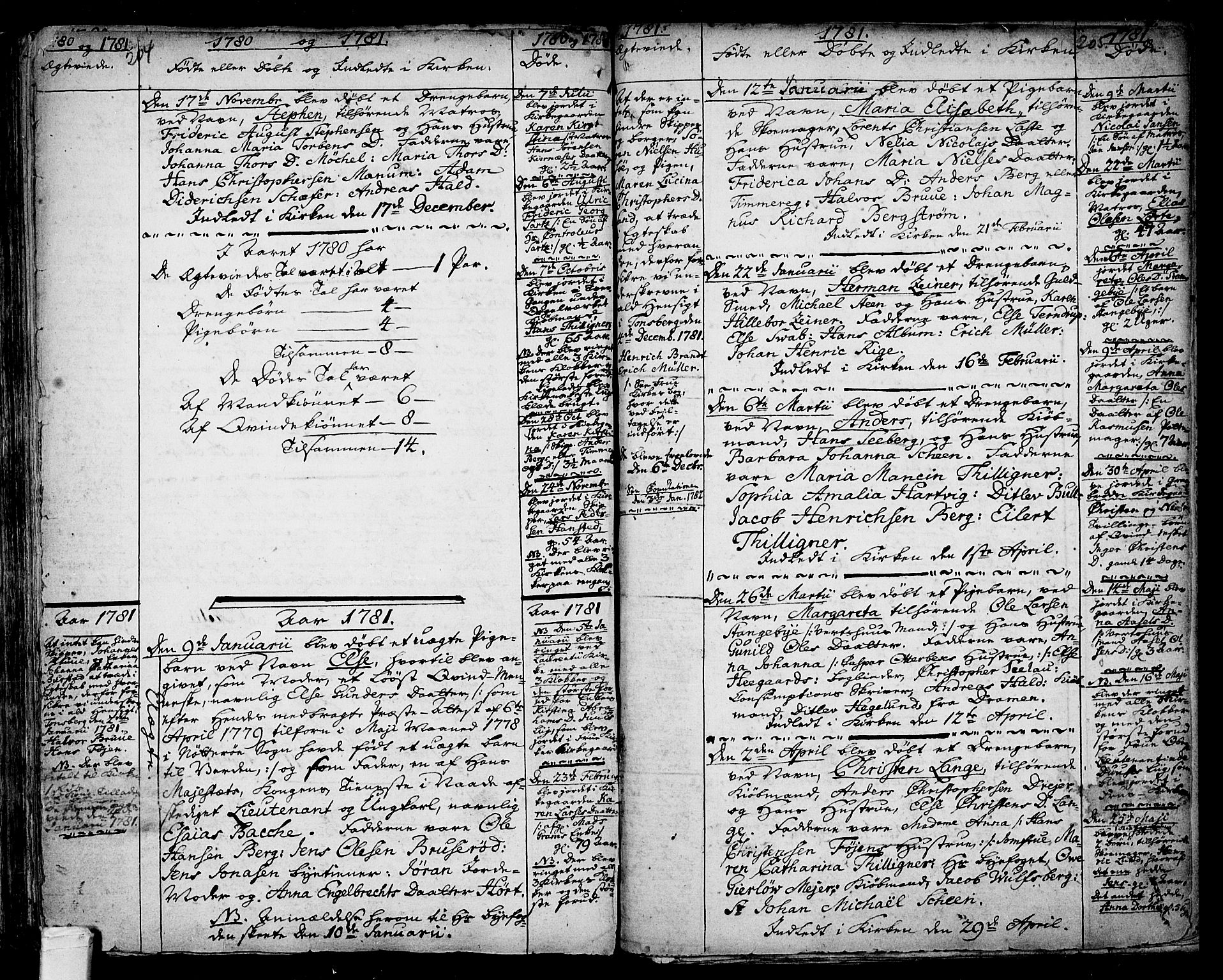 Tønsberg kirkebøker, SAKO/A-330/F/Fb/L0001: Parish register (official) no. II 1, 1690-1796, p. 204-205
