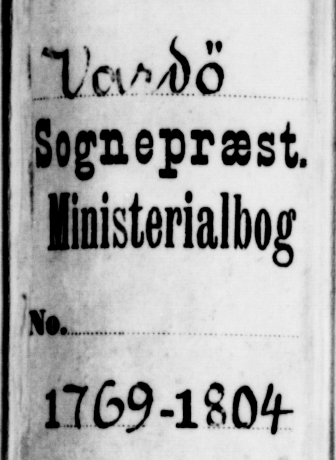 Vardø sokneprestkontor, SATØ/S-1332/H/Ha/L0001kirke: Parish register (official) no. 1, 1769-1804