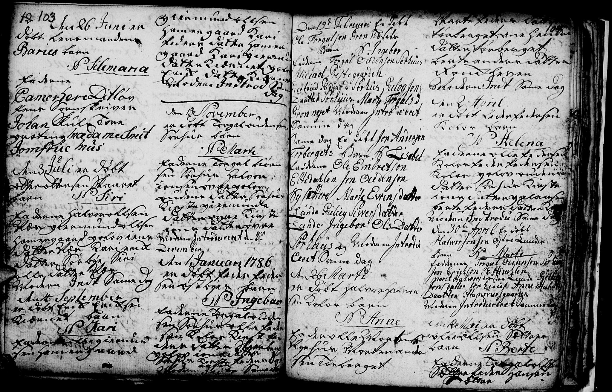 Trysil prestekontor, AV/SAH-PREST-046/H/Ha/Hab/L0001: Parish register (copy) no. 1, 1781-1799, p. 103-104