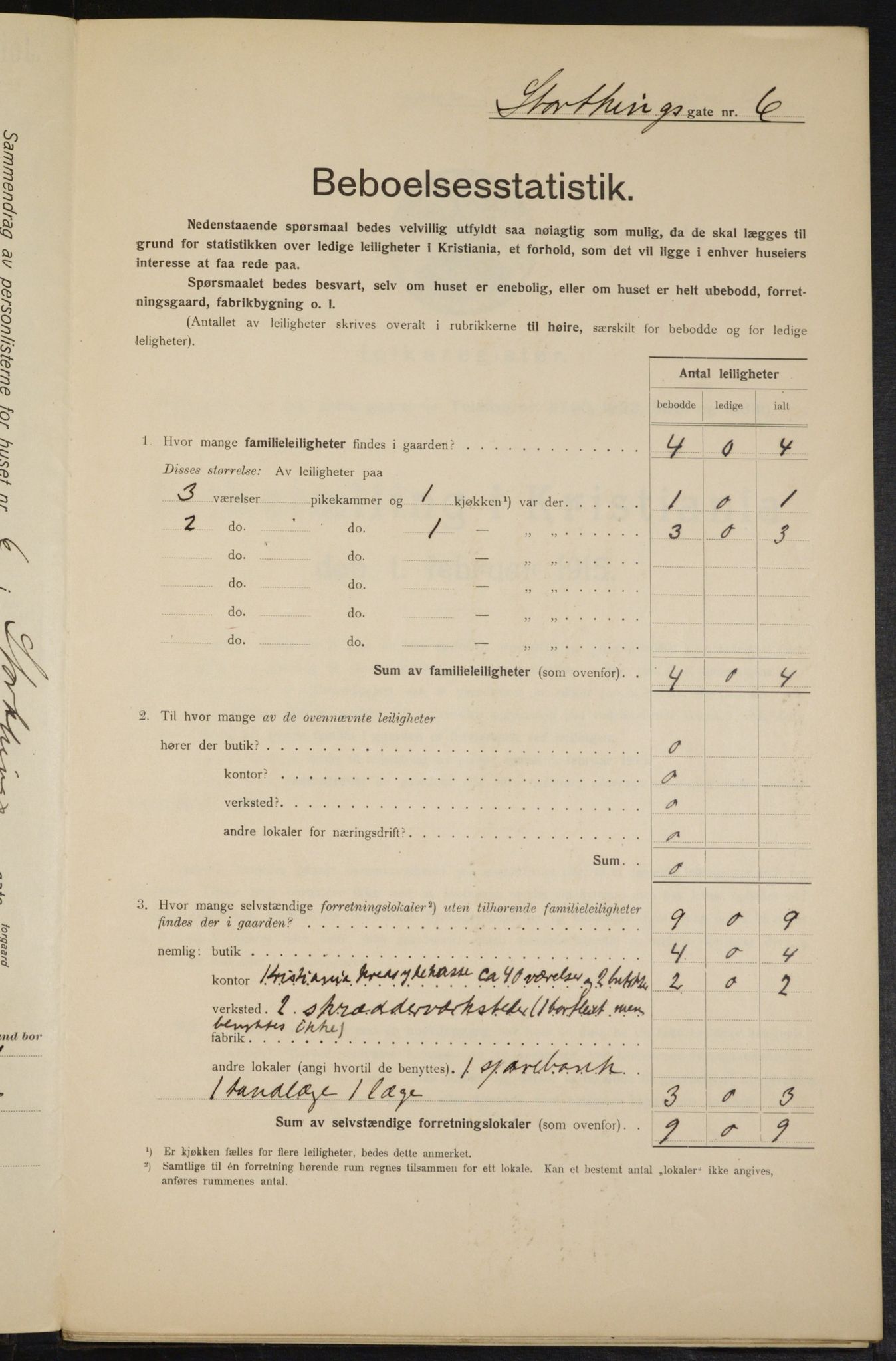 OBA, Municipal Census 1915 for Kristiania, 1915, p. 103678